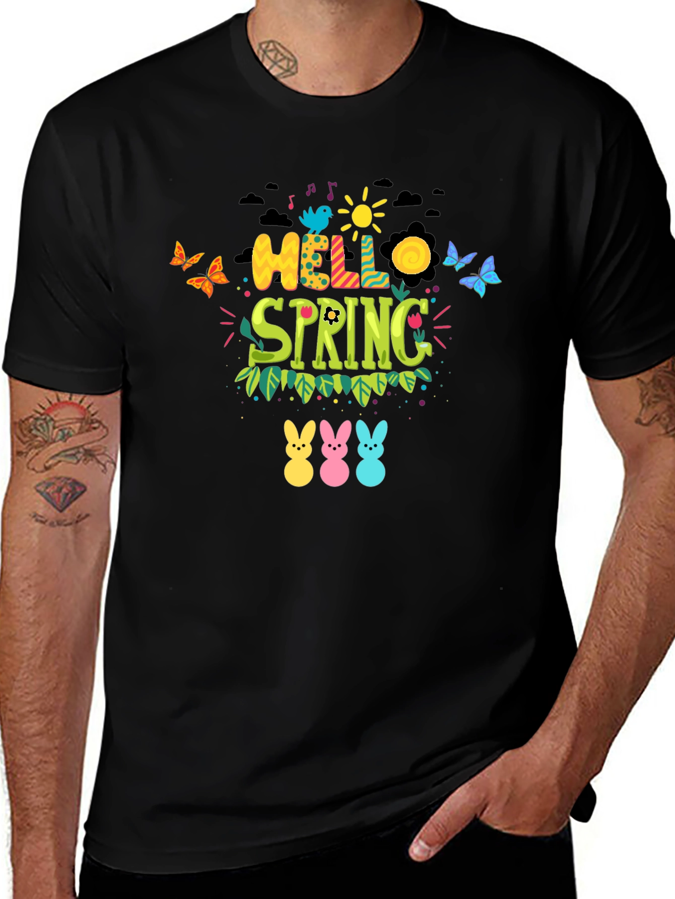 Hello Spring Graphic Tee - Easter Peeps