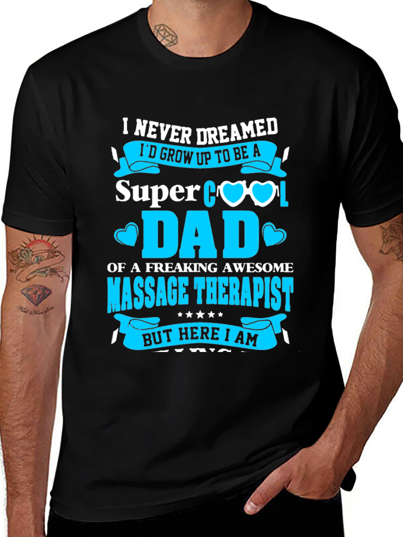 Variant 21 of Super Cool Dad Massage Therapist T-Shirt