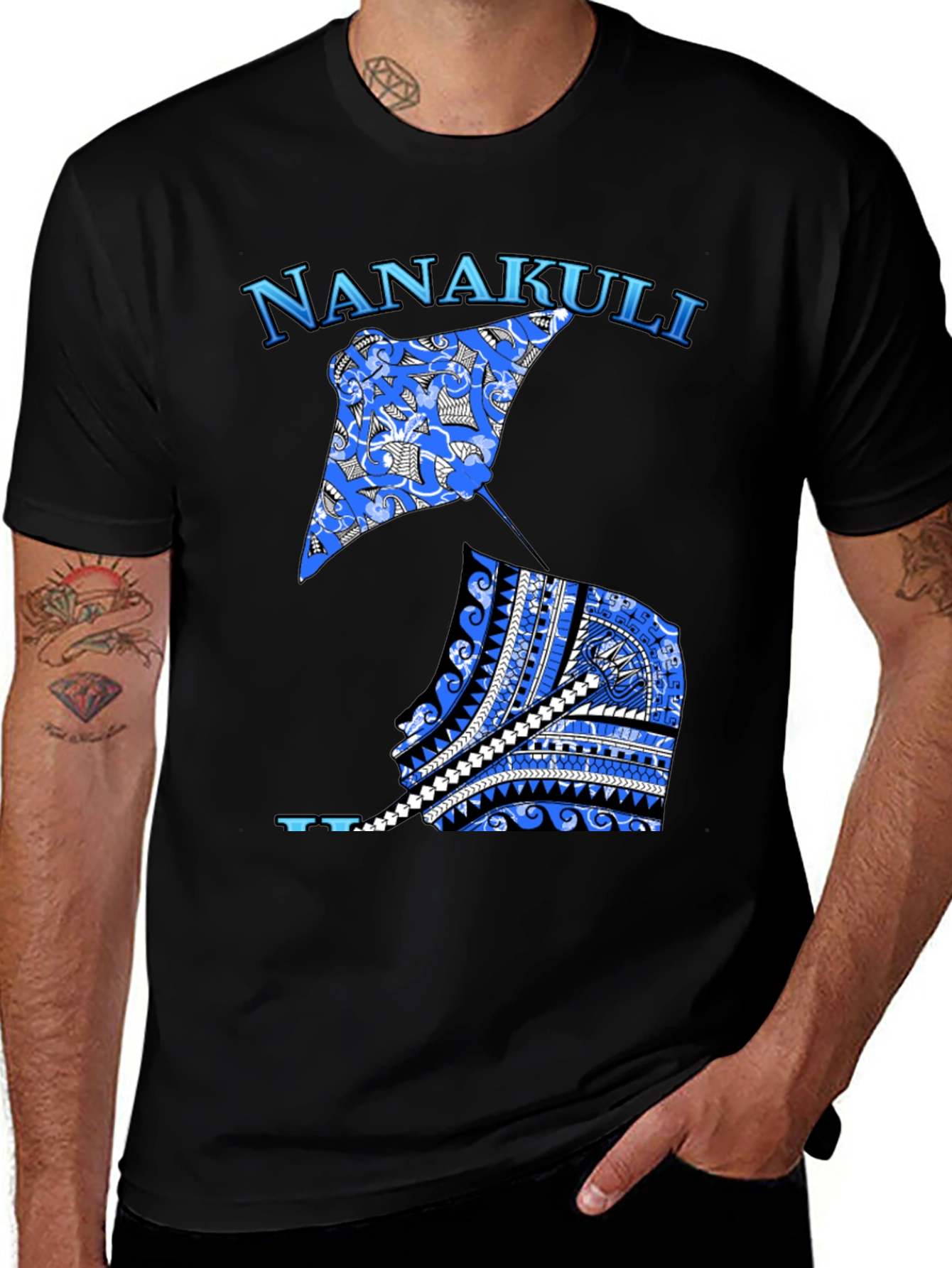 Nanakuli Ray Graphic Tee - Cool Island Style