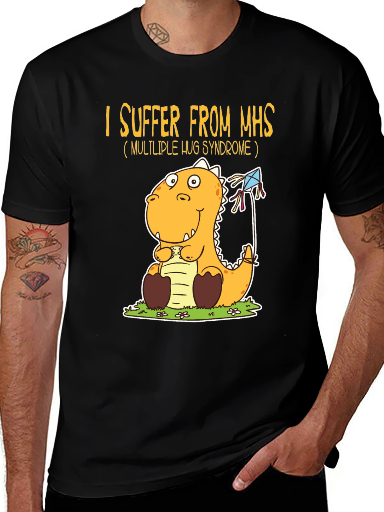 Variant 19 of MHS Hug Syndrome Dinosaur T-Shirt
