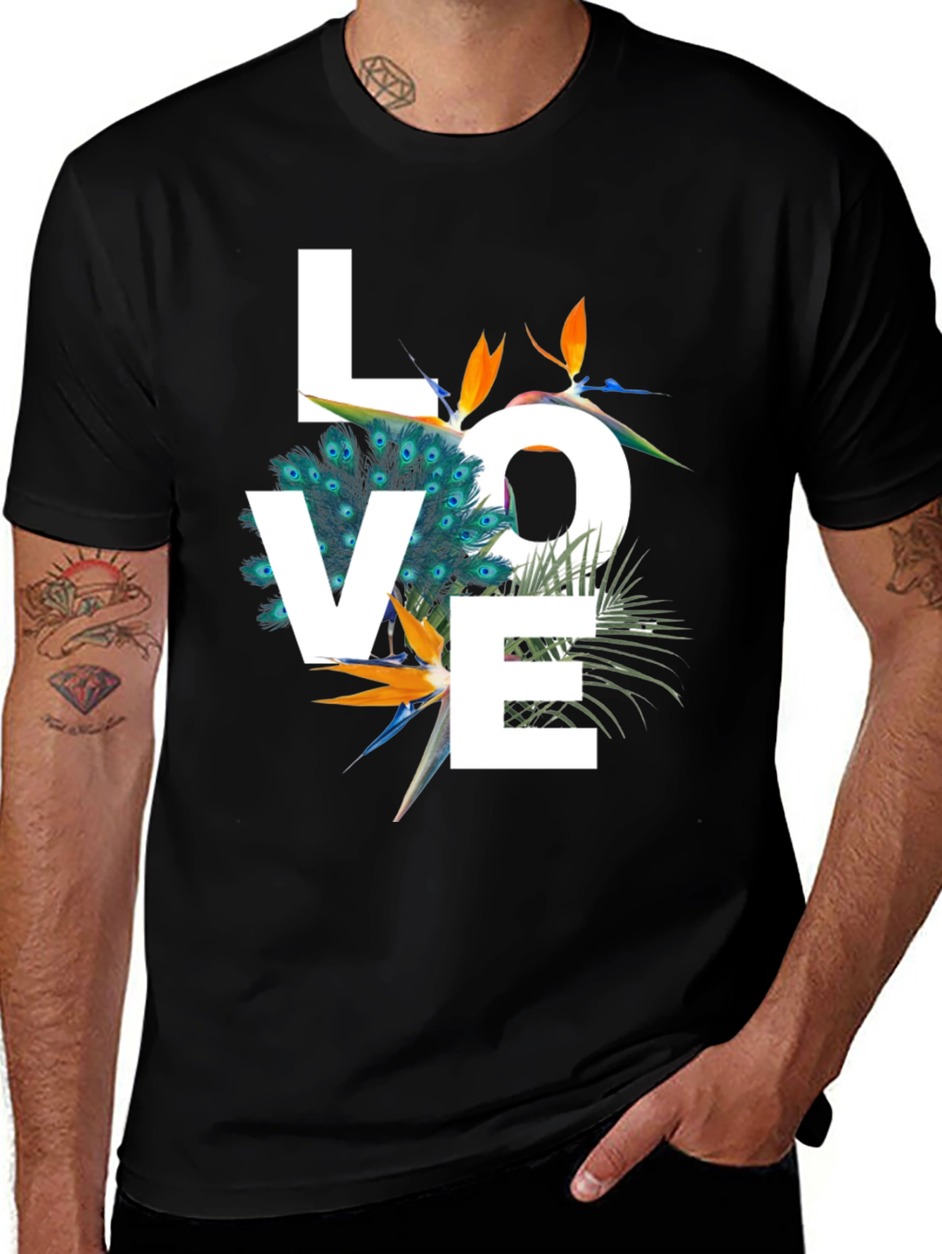Variant 26 of Love Graphic Print Black T-Shirt
