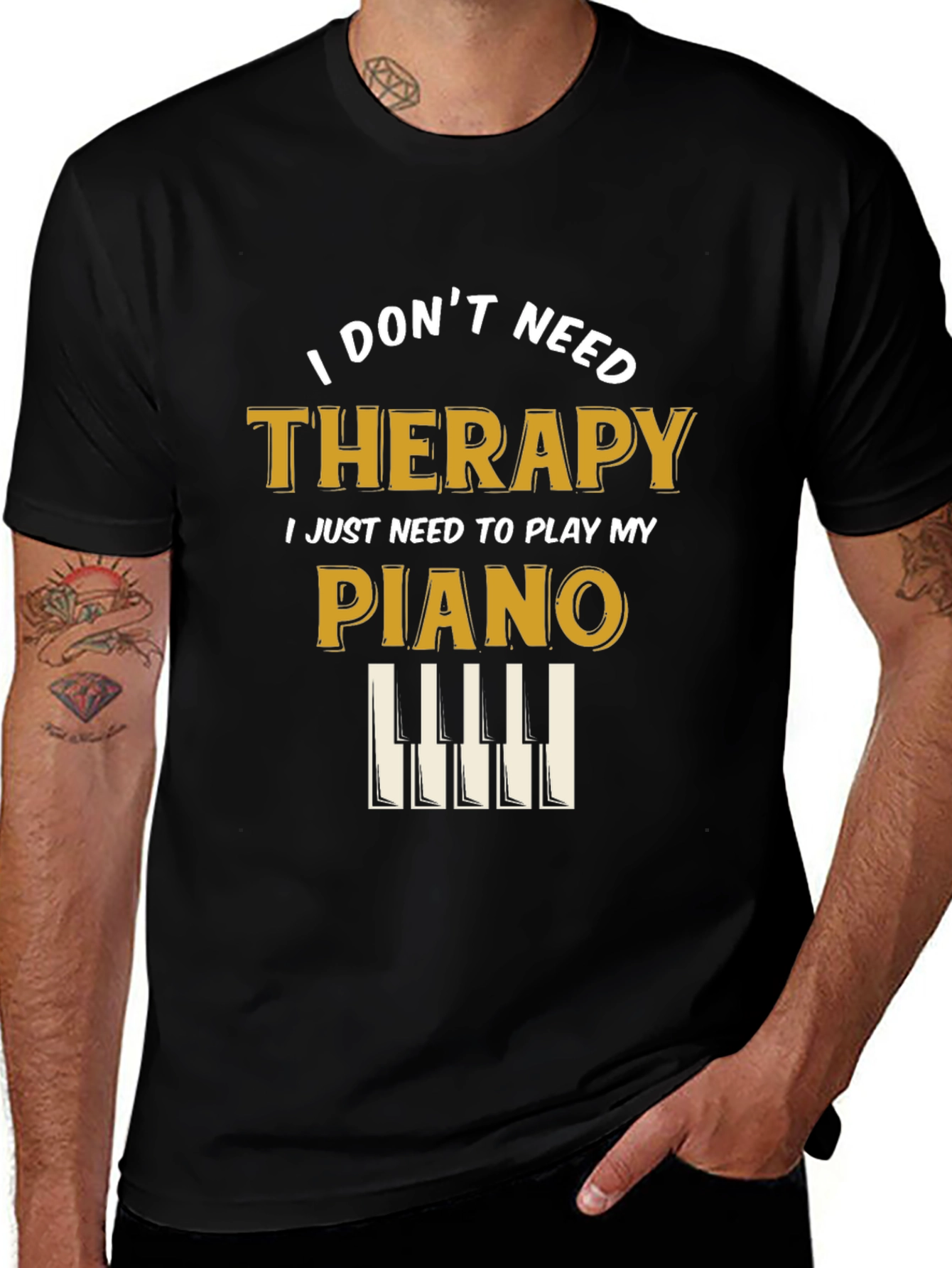 Variant 21 of Piano Therapy T-Shirt - Musician Gift