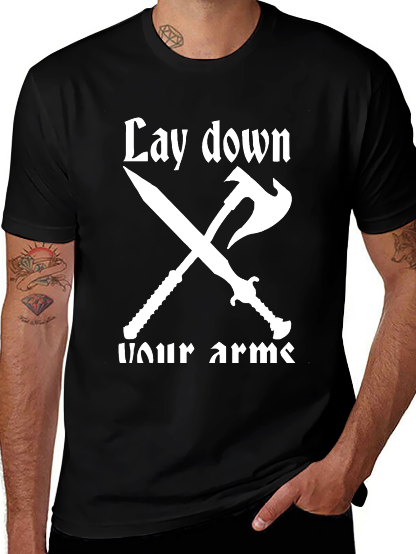 Variant 22 of Lay Down Your Arms Black T-Shirt