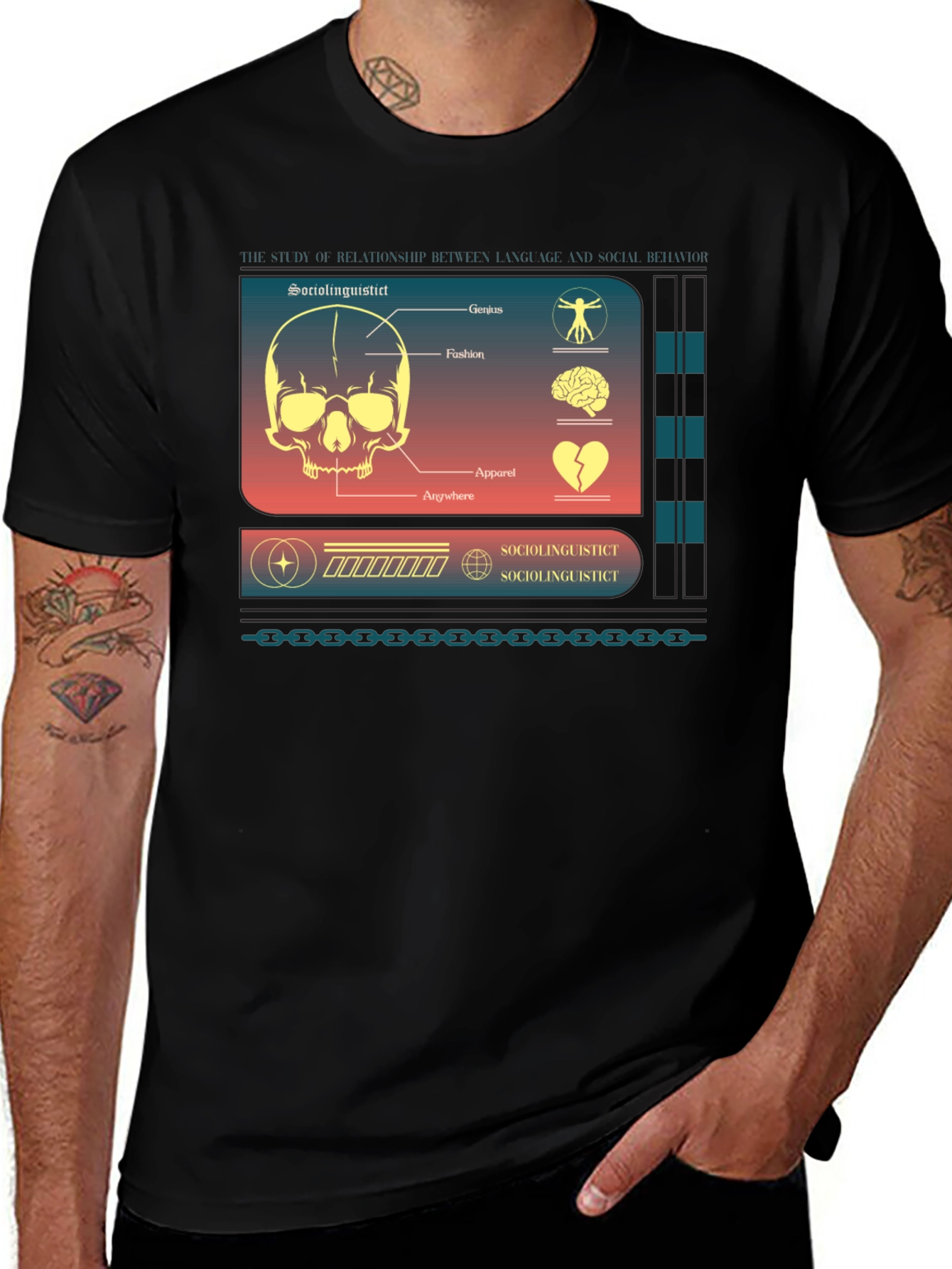 Variant 17 of Sociolinguistic Diagram Graphic T-Shirt