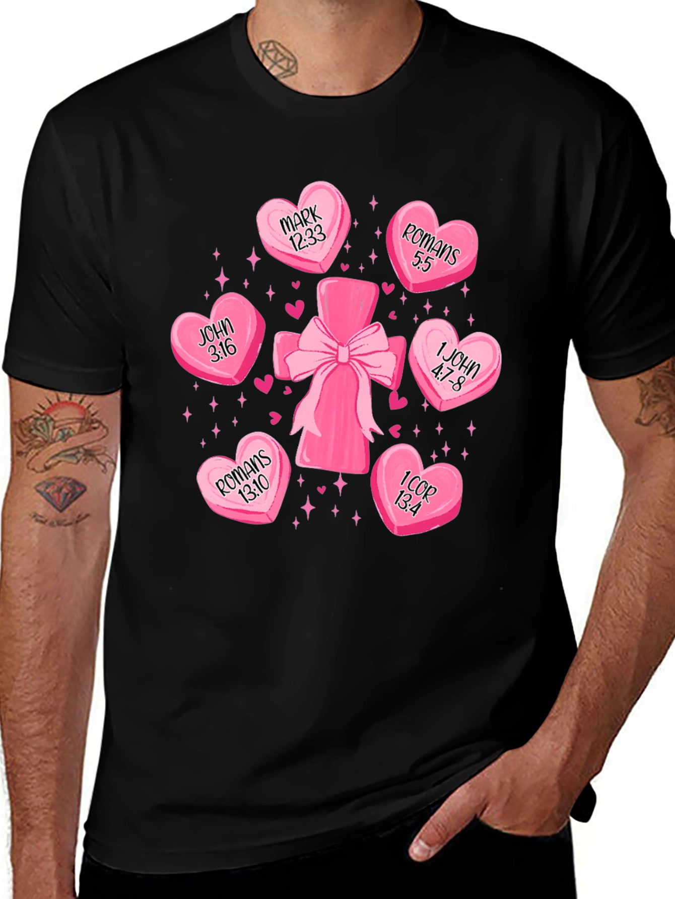 Variant 17 of Faith-Inspired Heart Candy T-Shirt