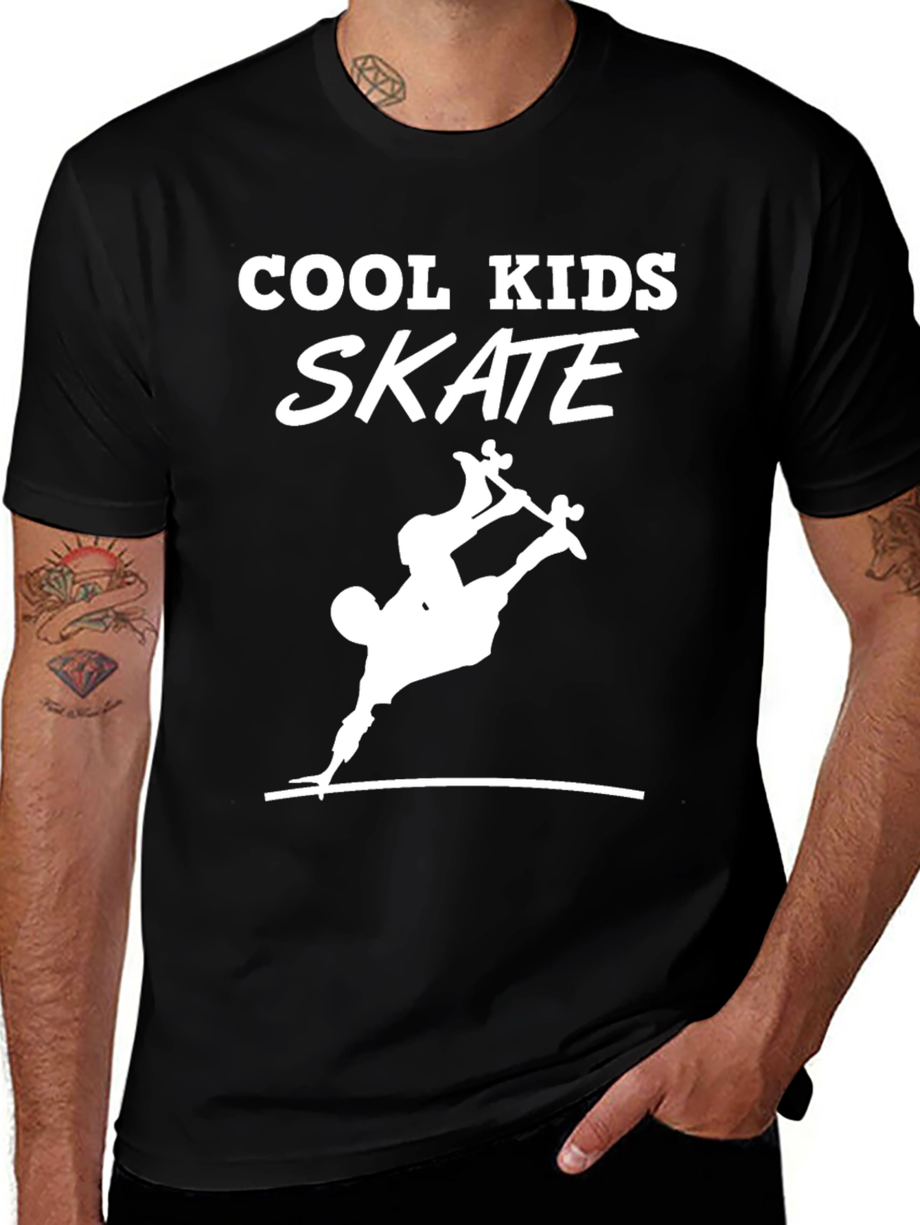 Variant 17 of Cool Kids Skate T-Shirt - Skateboarder Graphic Tee