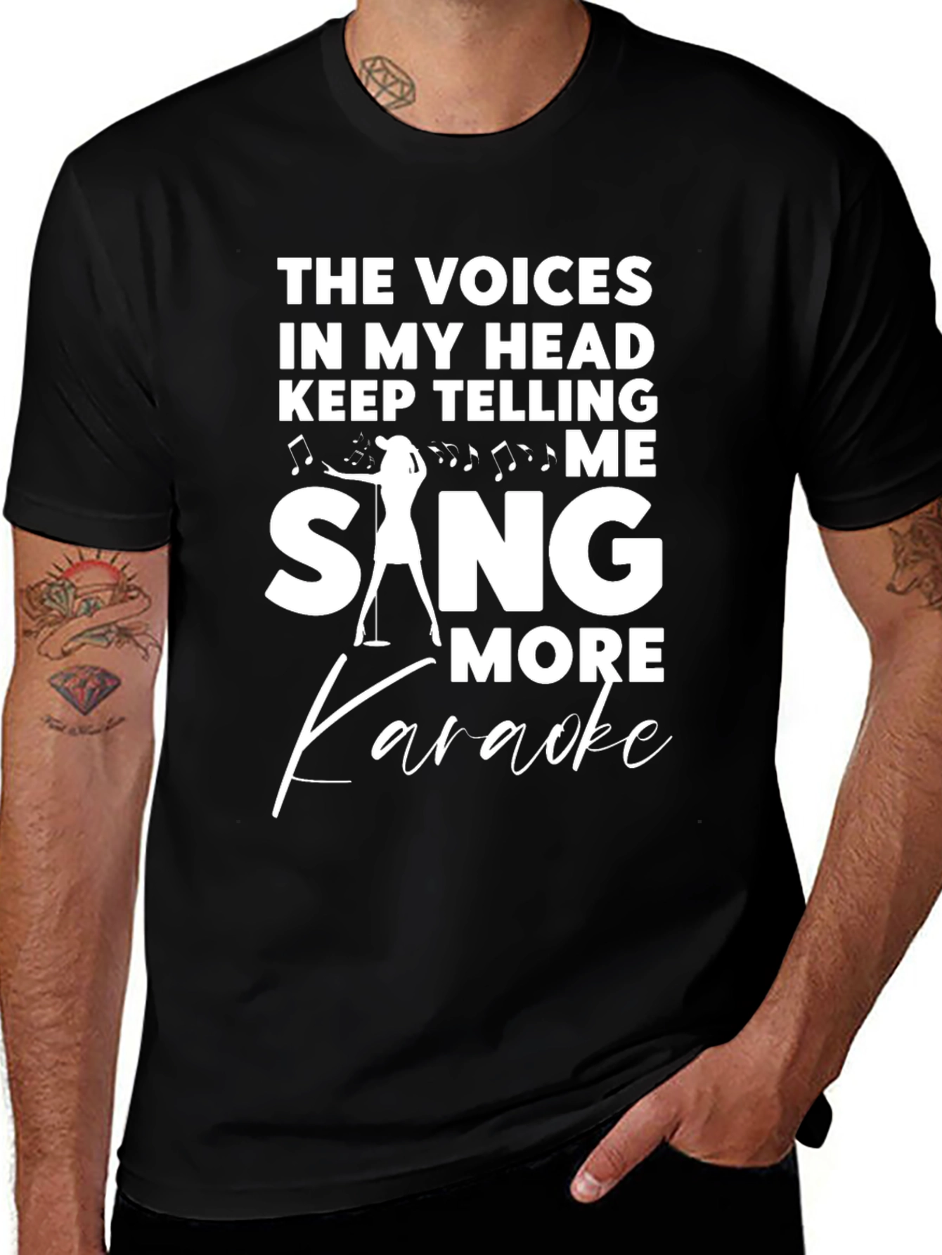 Variant 16 of Karaoke T-Shirt - Voices in My Head