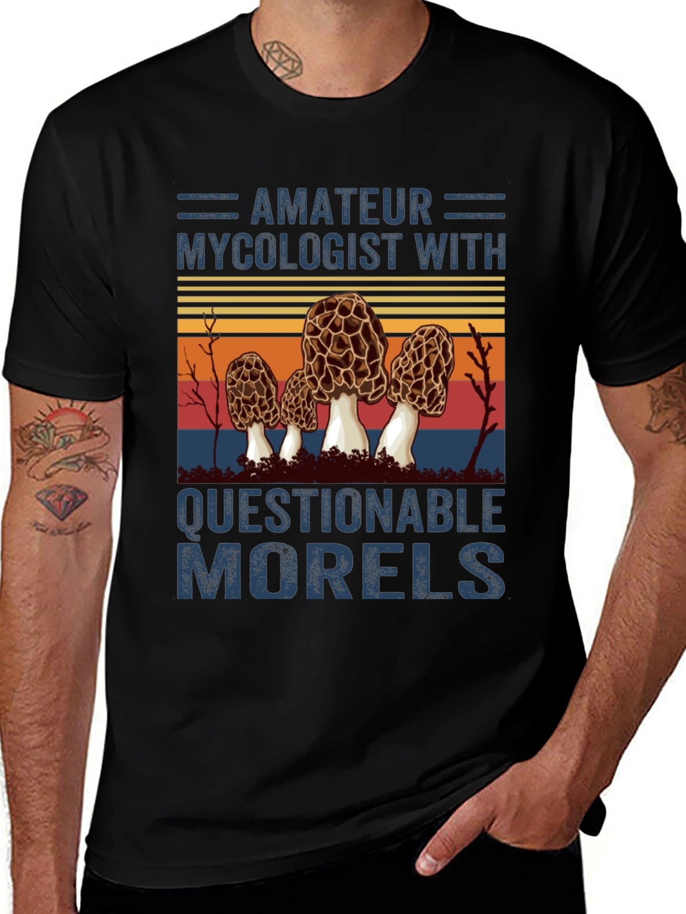 Variant 17 of Amateur Mycologist Morel Mushroom T-Shirt