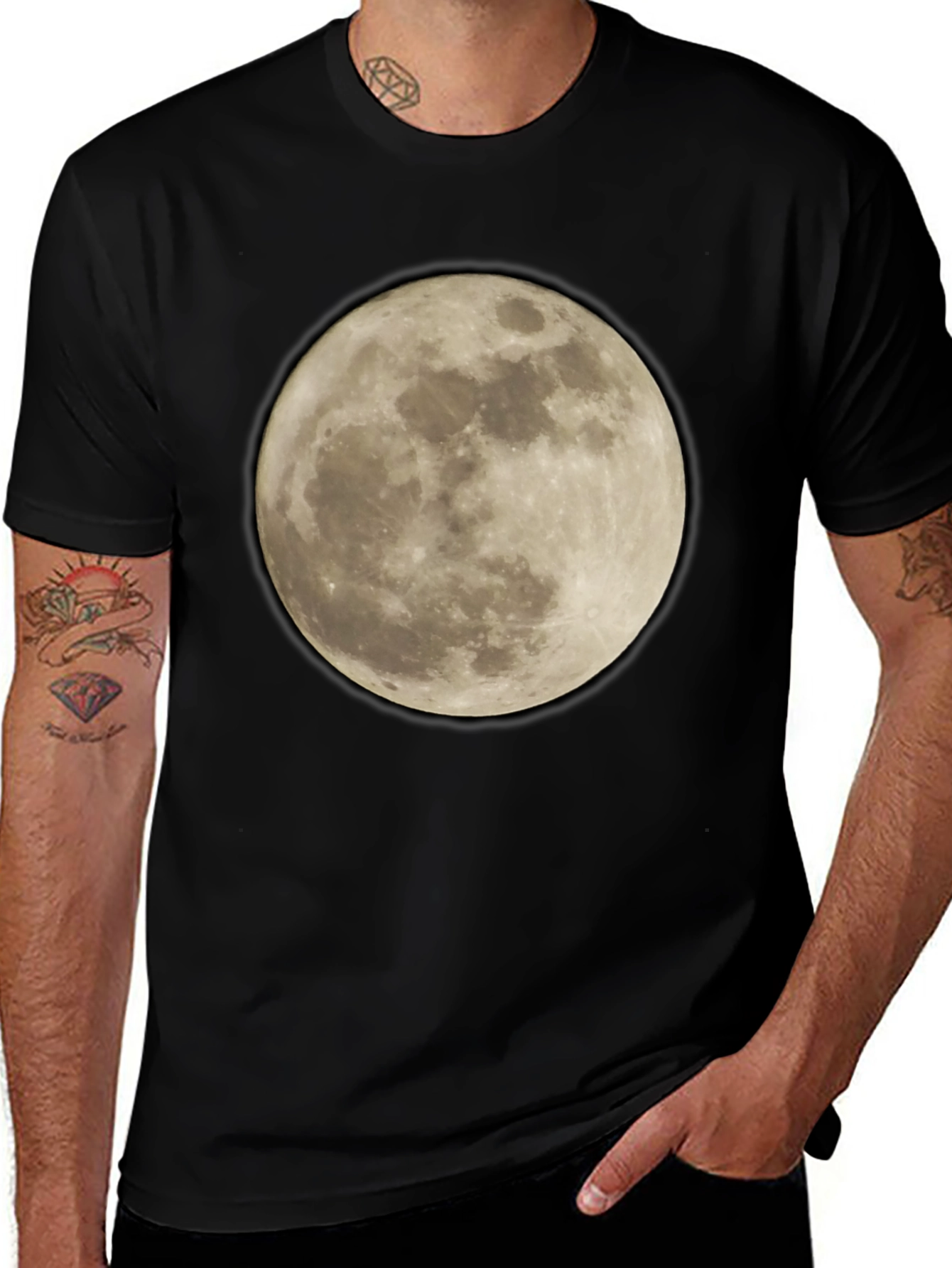 Variant 6 of Lunar Graphic Tee - Moon Design