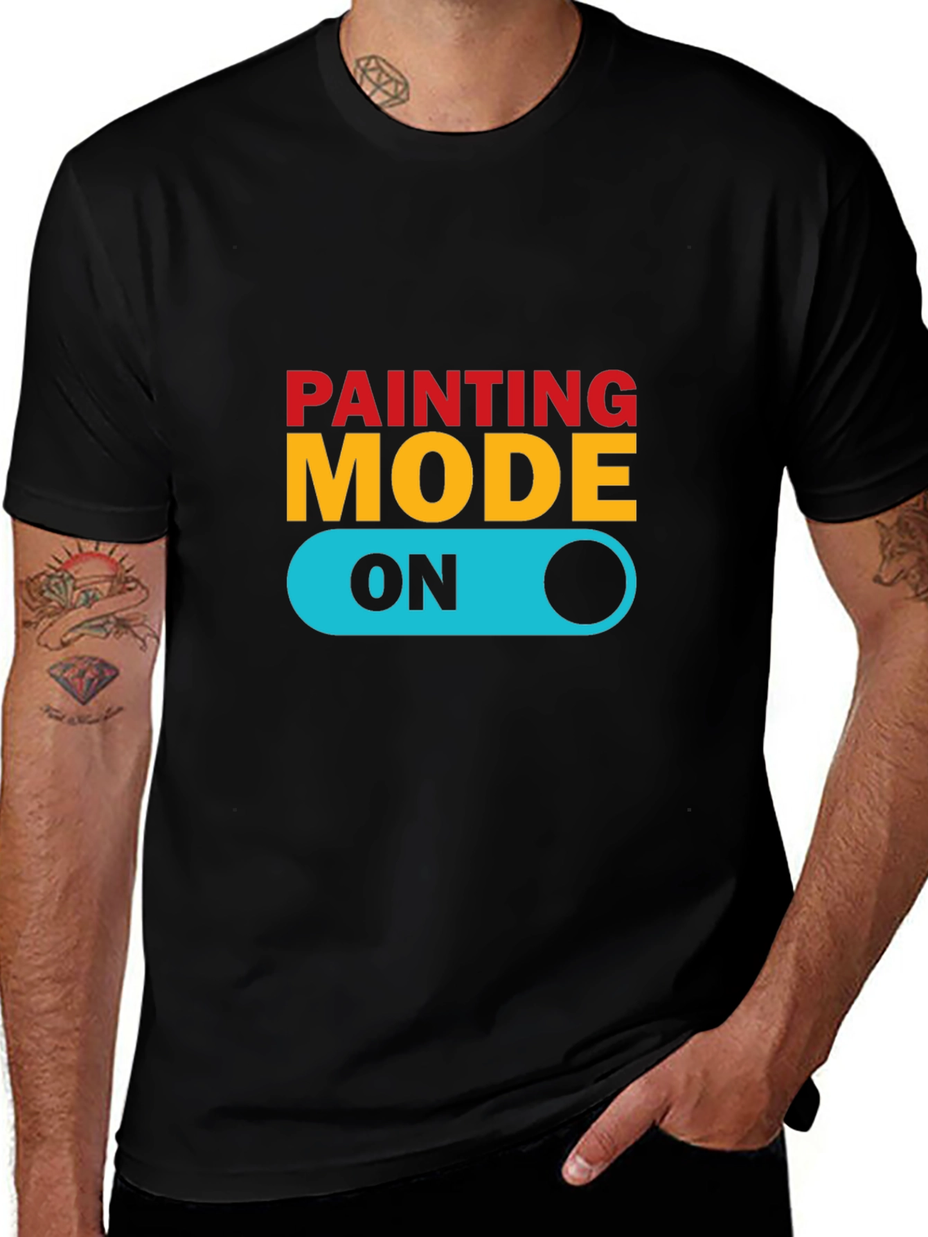 Variant 10 of Painting Mode On Graphic Tee - Stylish Artist T-Shirt