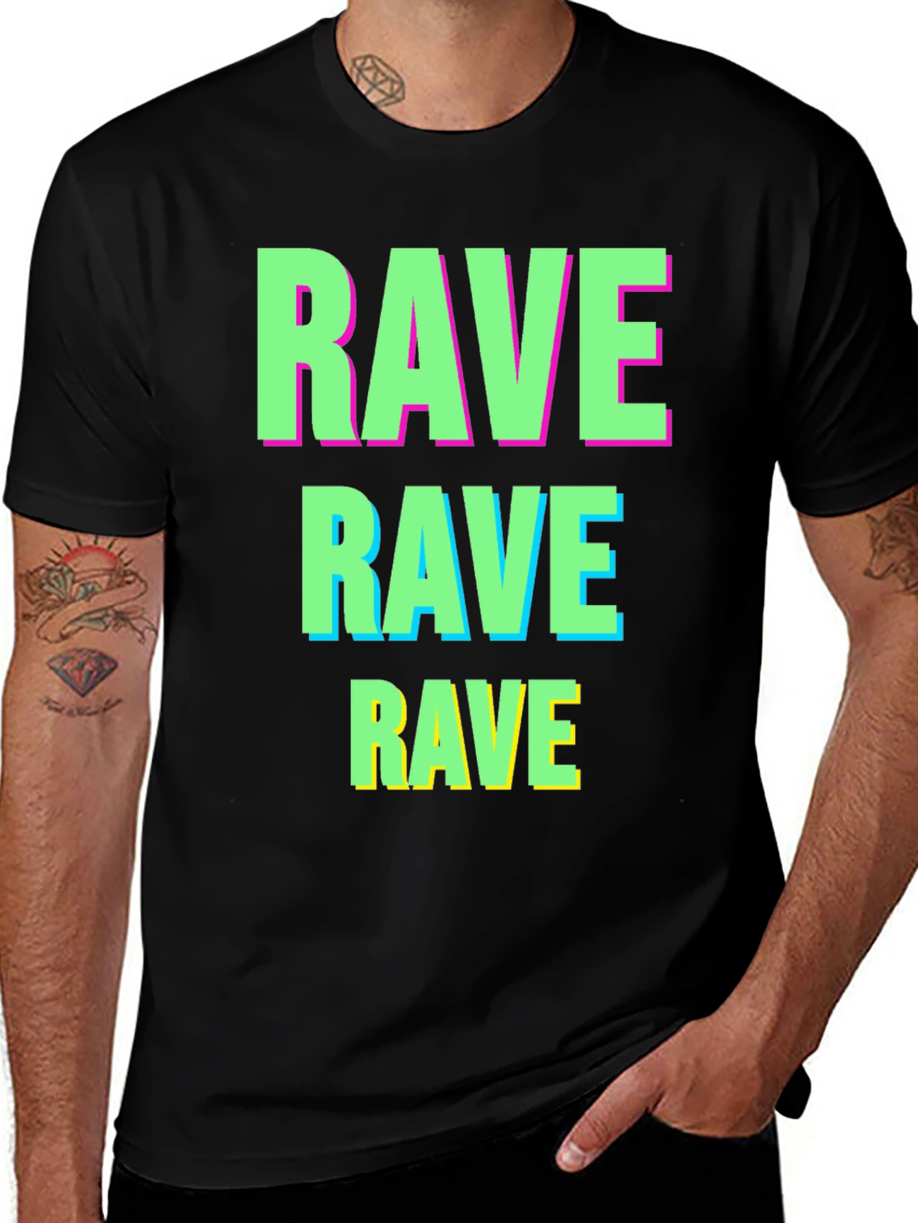 Variant 2 of Rave Graphic T-Shirt - Bold Party Style
