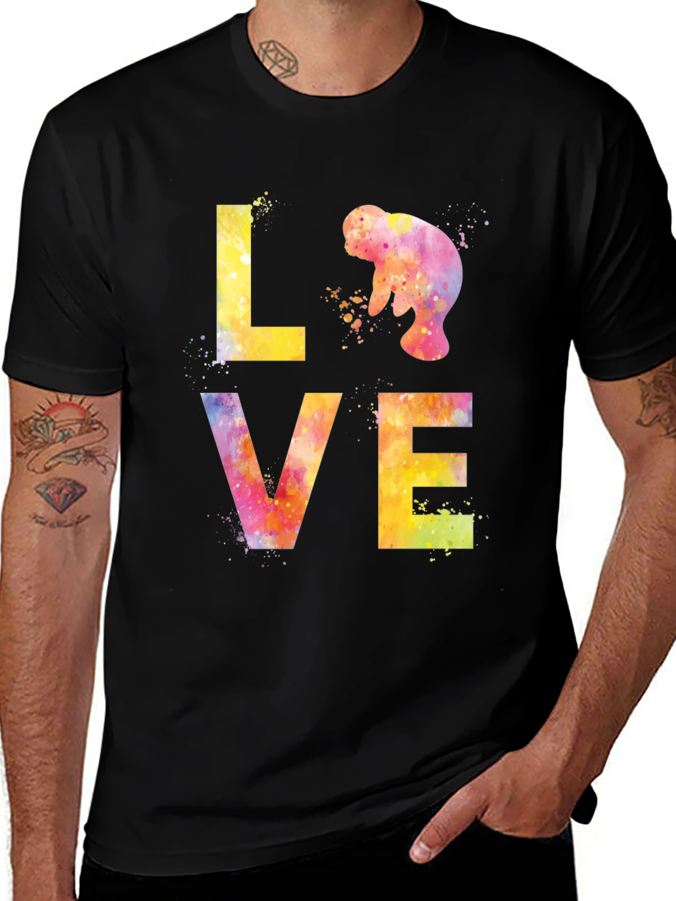 Variant 8 of Manatee Love Watercolor T-Shirt