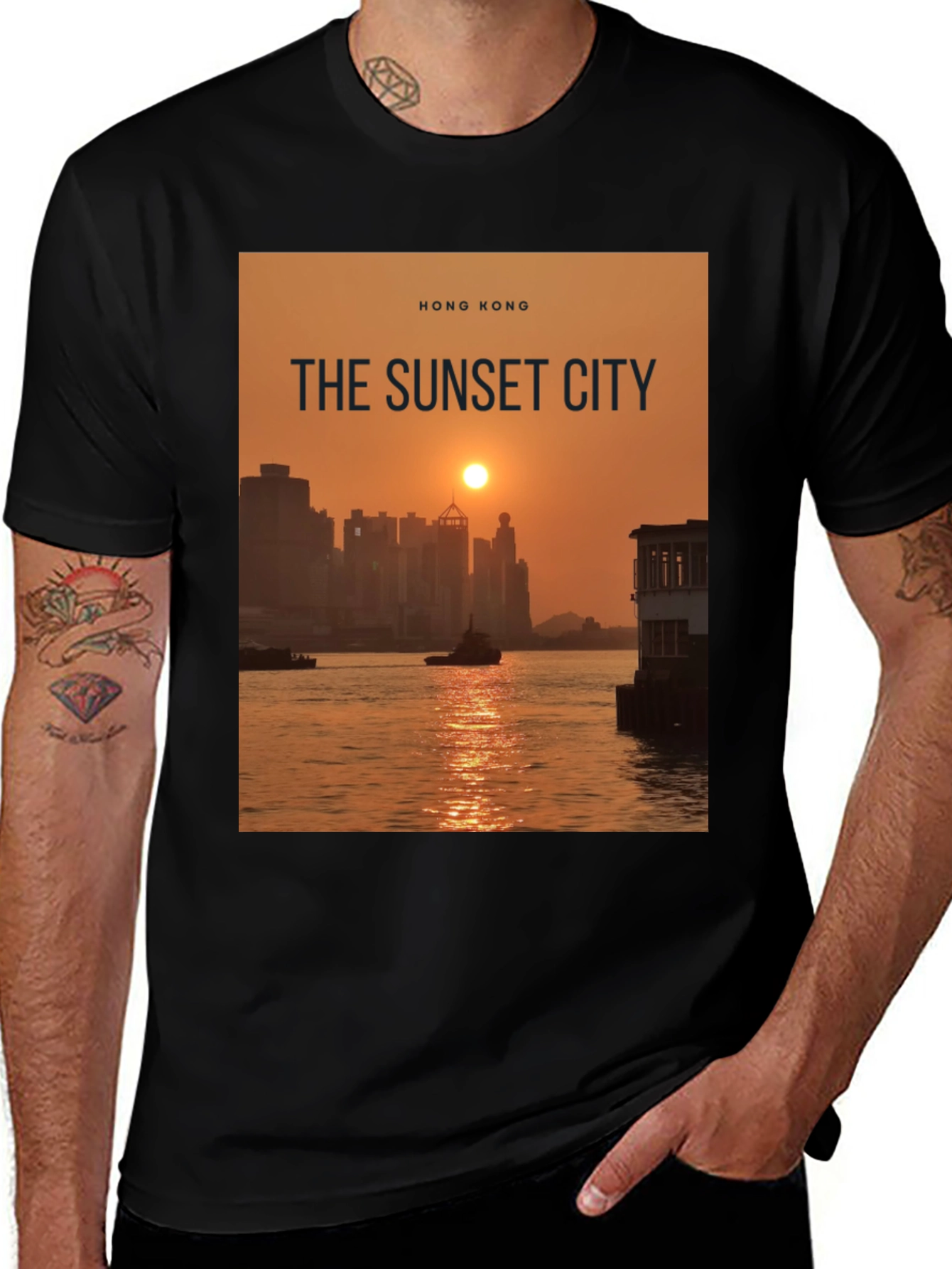 Hong Kong Sunset City T-Shirt
