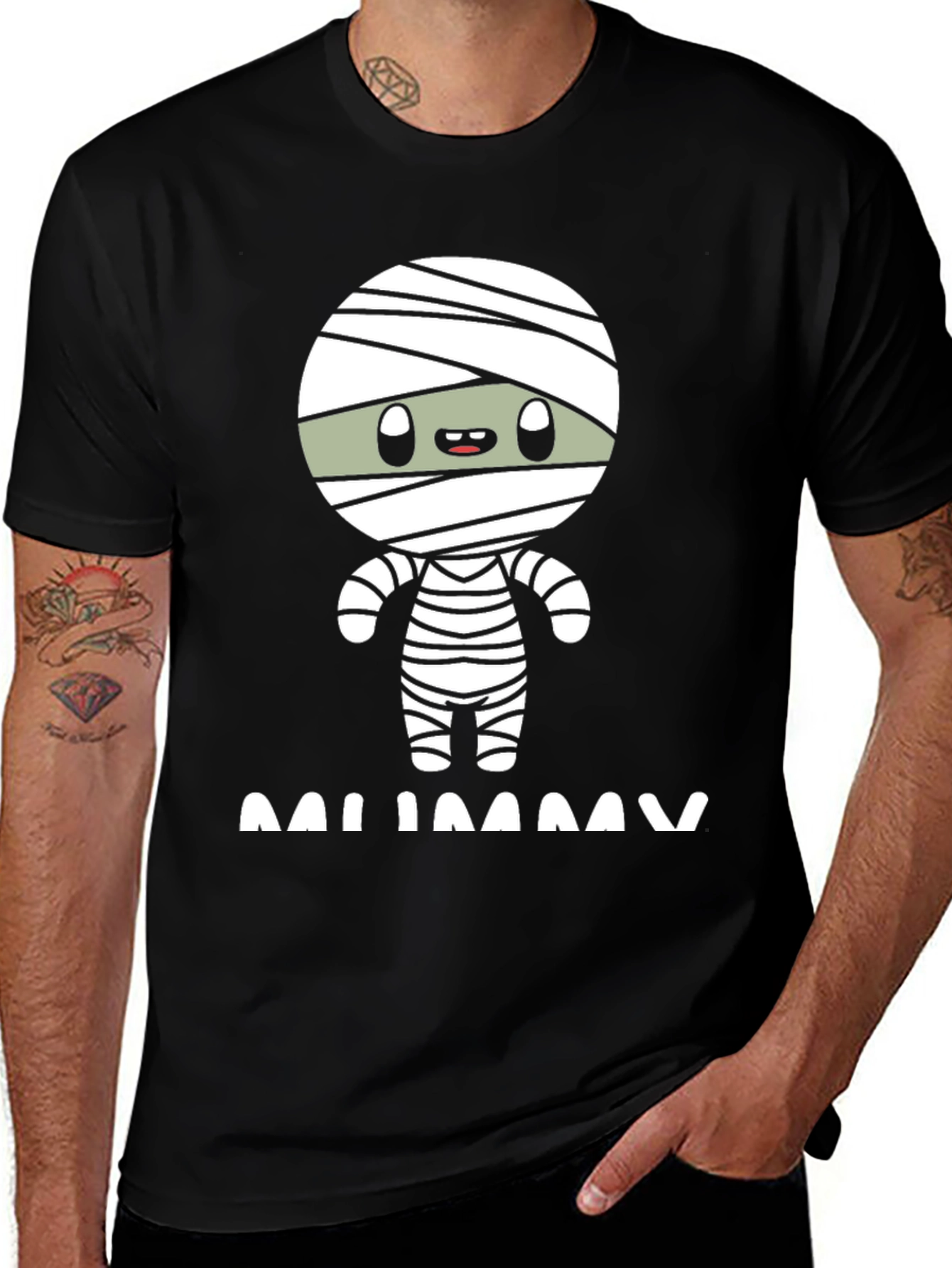 Variant 27 of Cute Cartoon Mummy T-Shirt - Halloween Edition