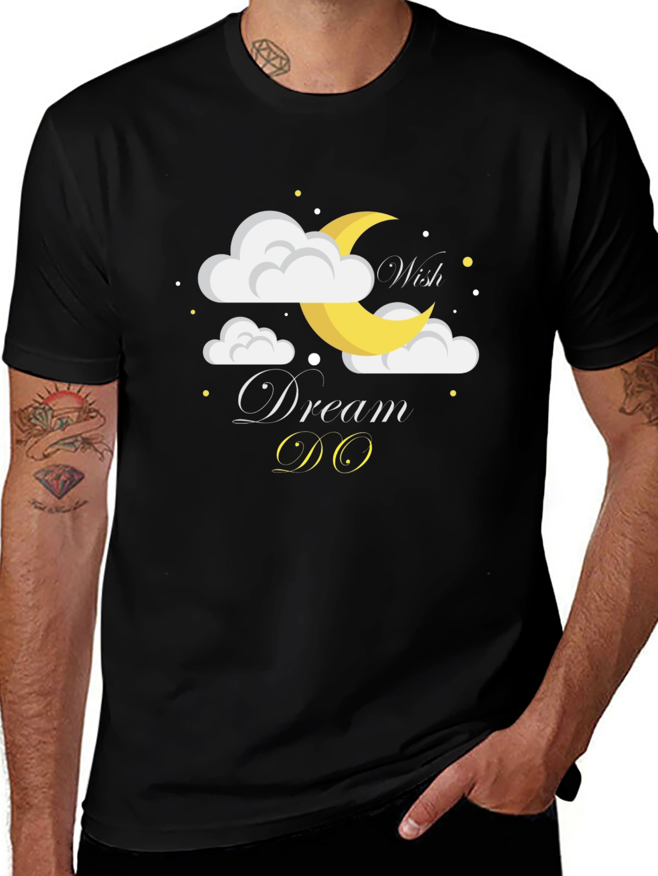 Variant 21 of Wish Dream Do Moon & Clouds Graphic T-Shirt