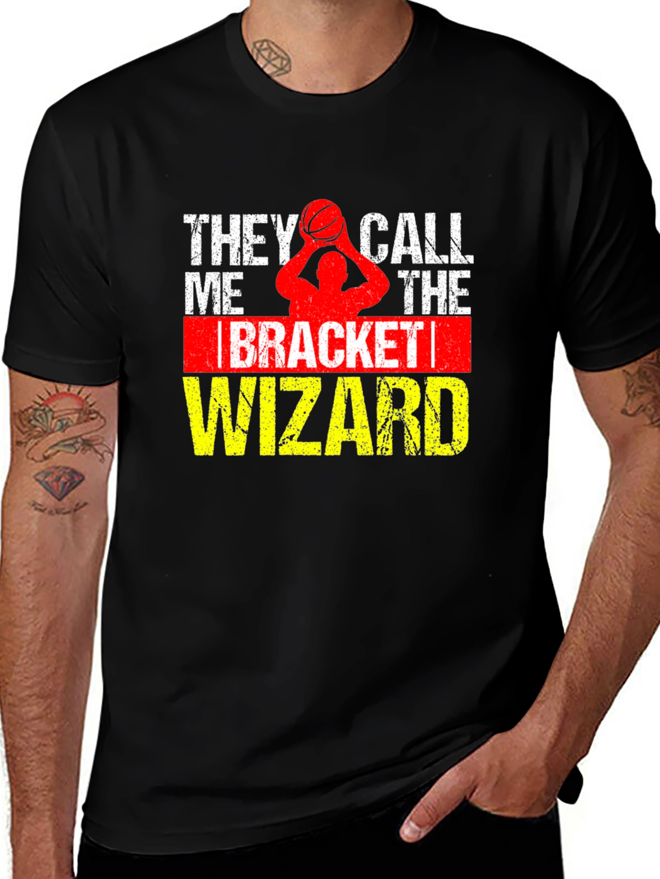 Variant 12 of Basketball Bracket Wizard Graphic Tee