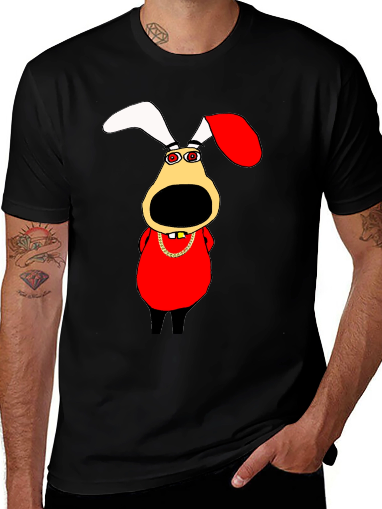 Variant 2 of Cartoon Bunny Graphic Tee