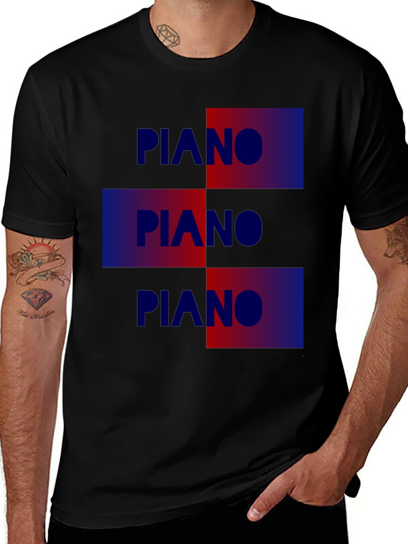 Variant 22 of Piano Graphic Tee - Cool Music Lover T-Shirt