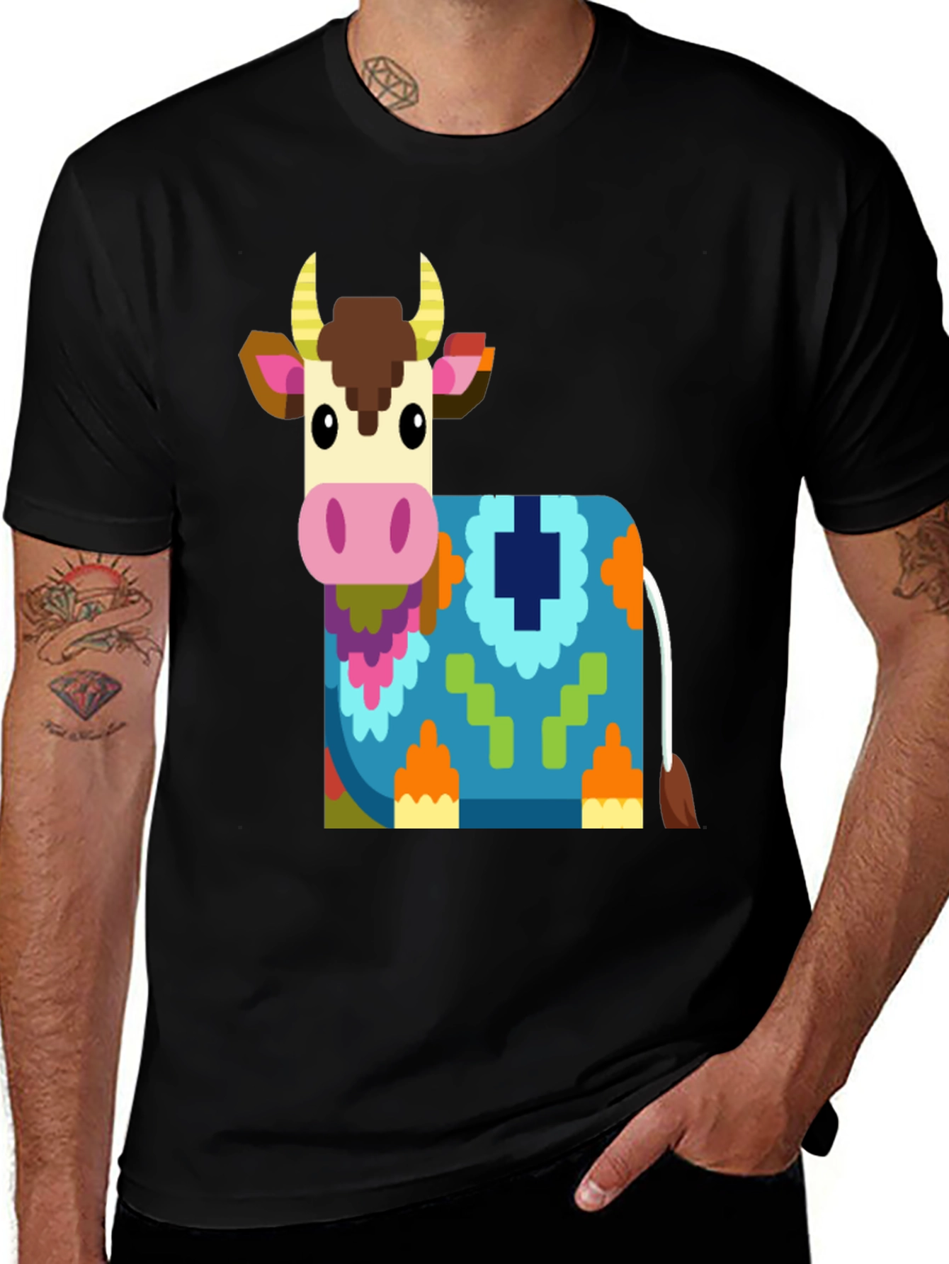 Variant 26 of Cow Graphic Tee - Quirky Farm Animal T-Shirt