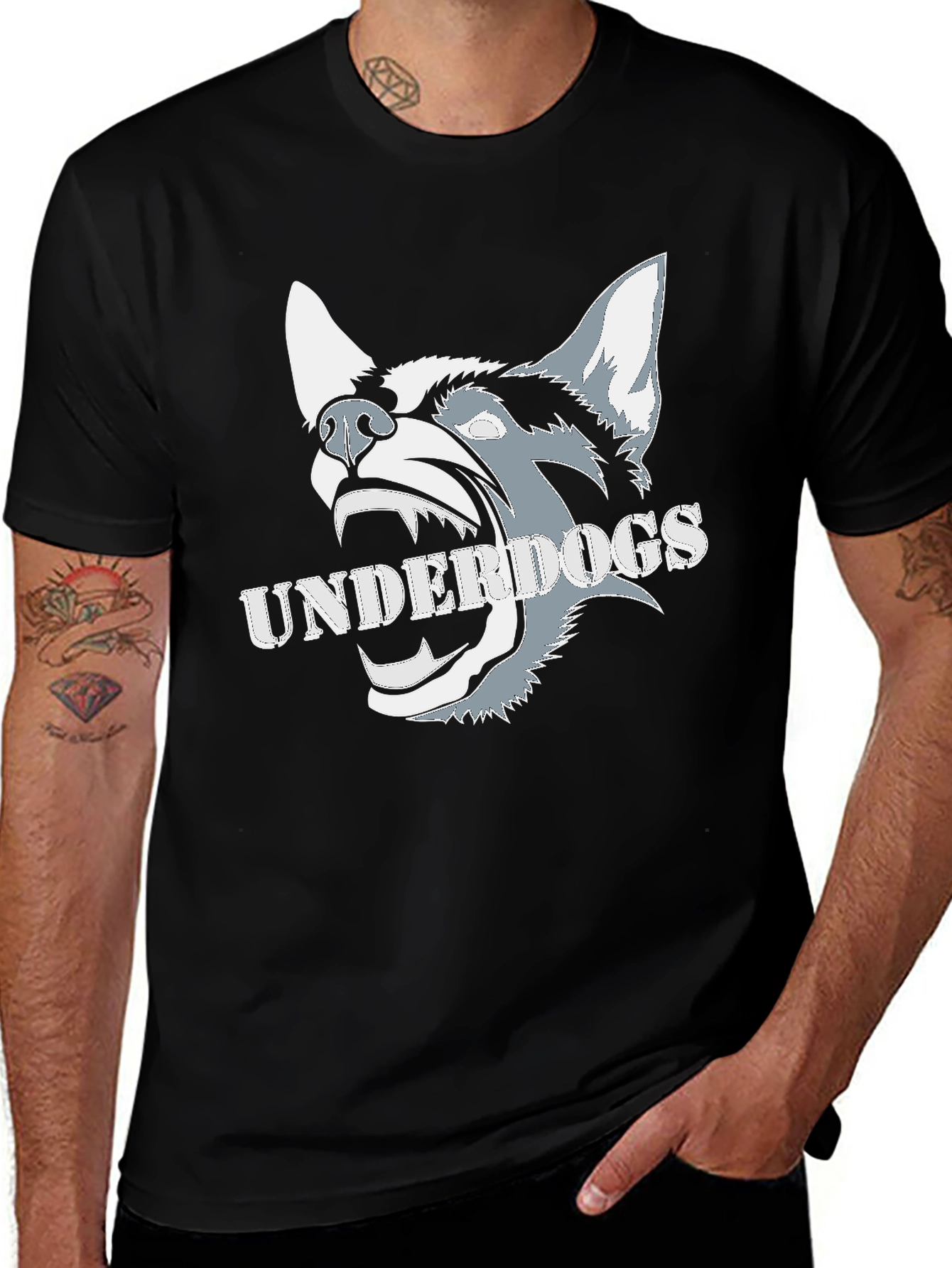 Variant 20 of Underdogs Graphic Print Black T-Shirt