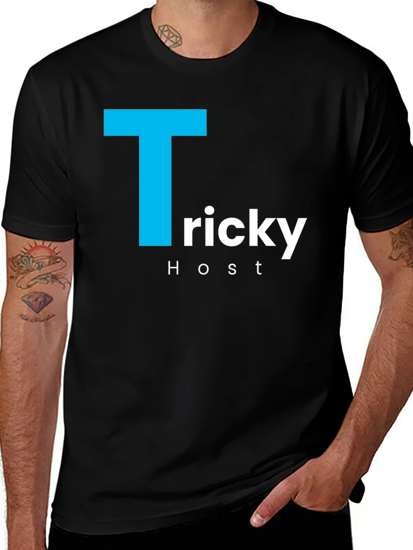 Variant 2 of Tricky Host T-Shirt - Stylish Black Tee