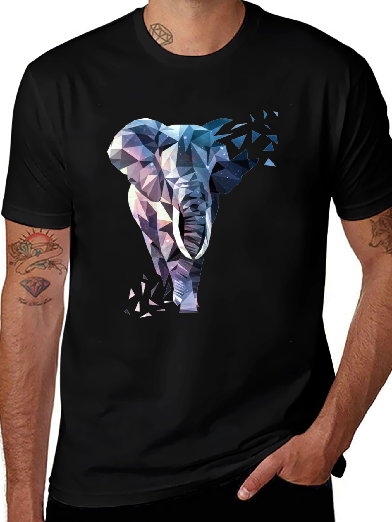 Variant 27 of Geometric Elephant Graphic Tee - Cool Animal Print