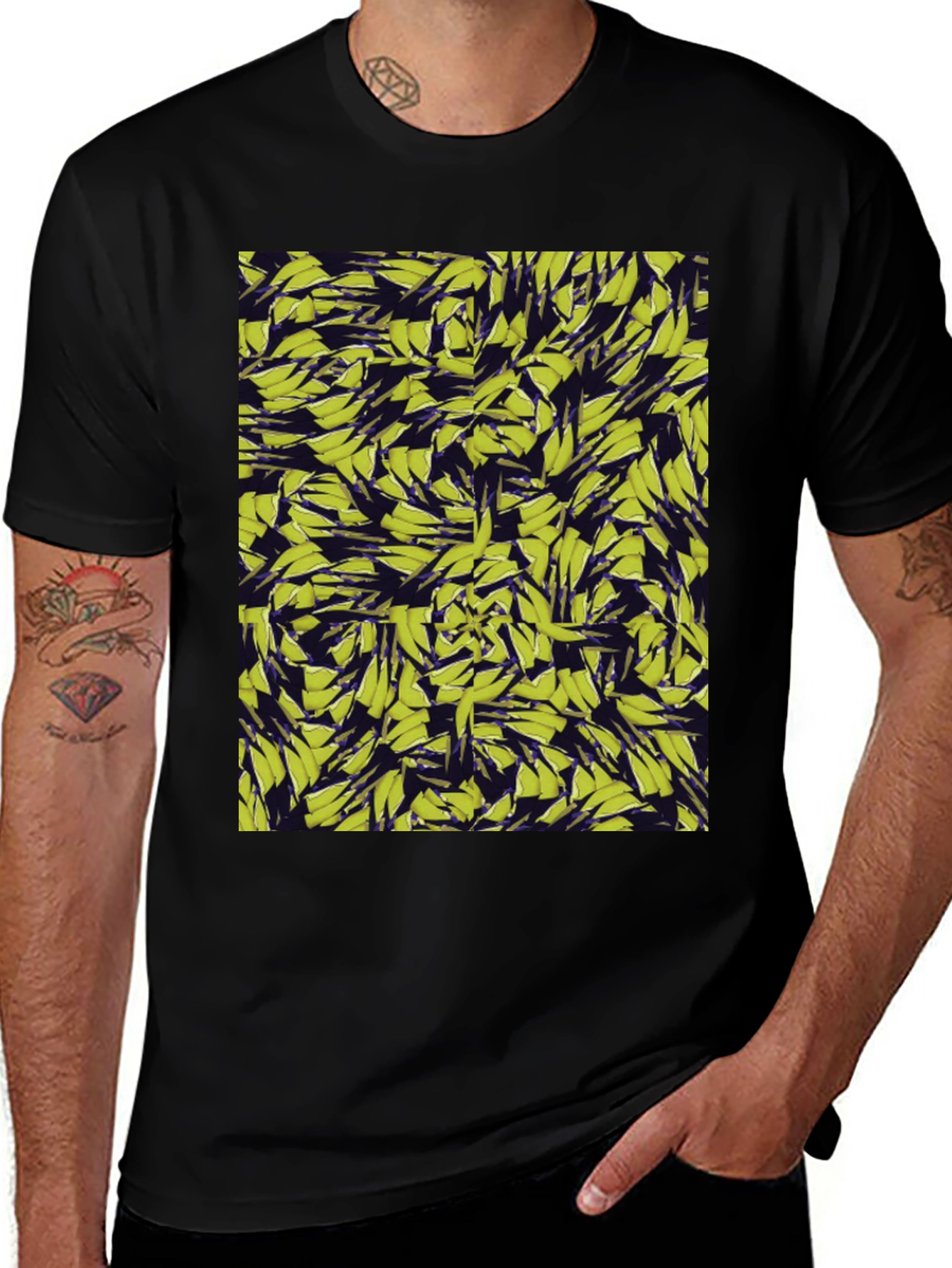 Variant 2 of Abstract Pattern Black T-Shirt