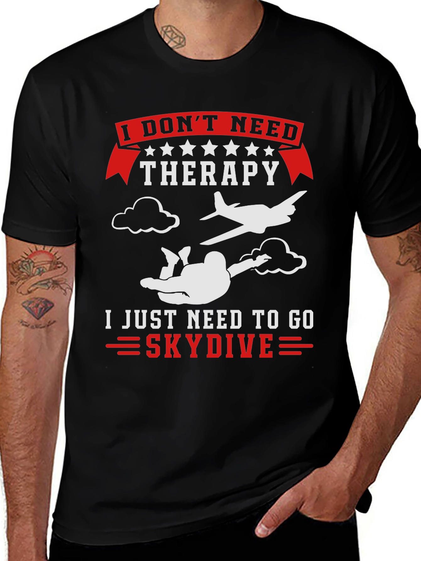 Variant 19 of Skydiving Therapy T-Shirt