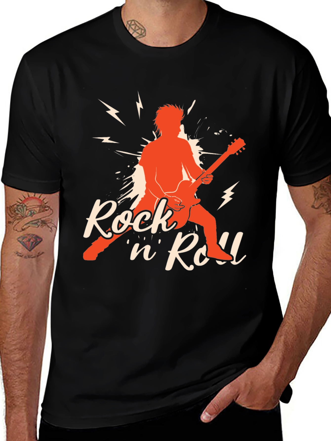 Variant 21 of Rock 'n' Roll Guitarist Graphic T-Shirt