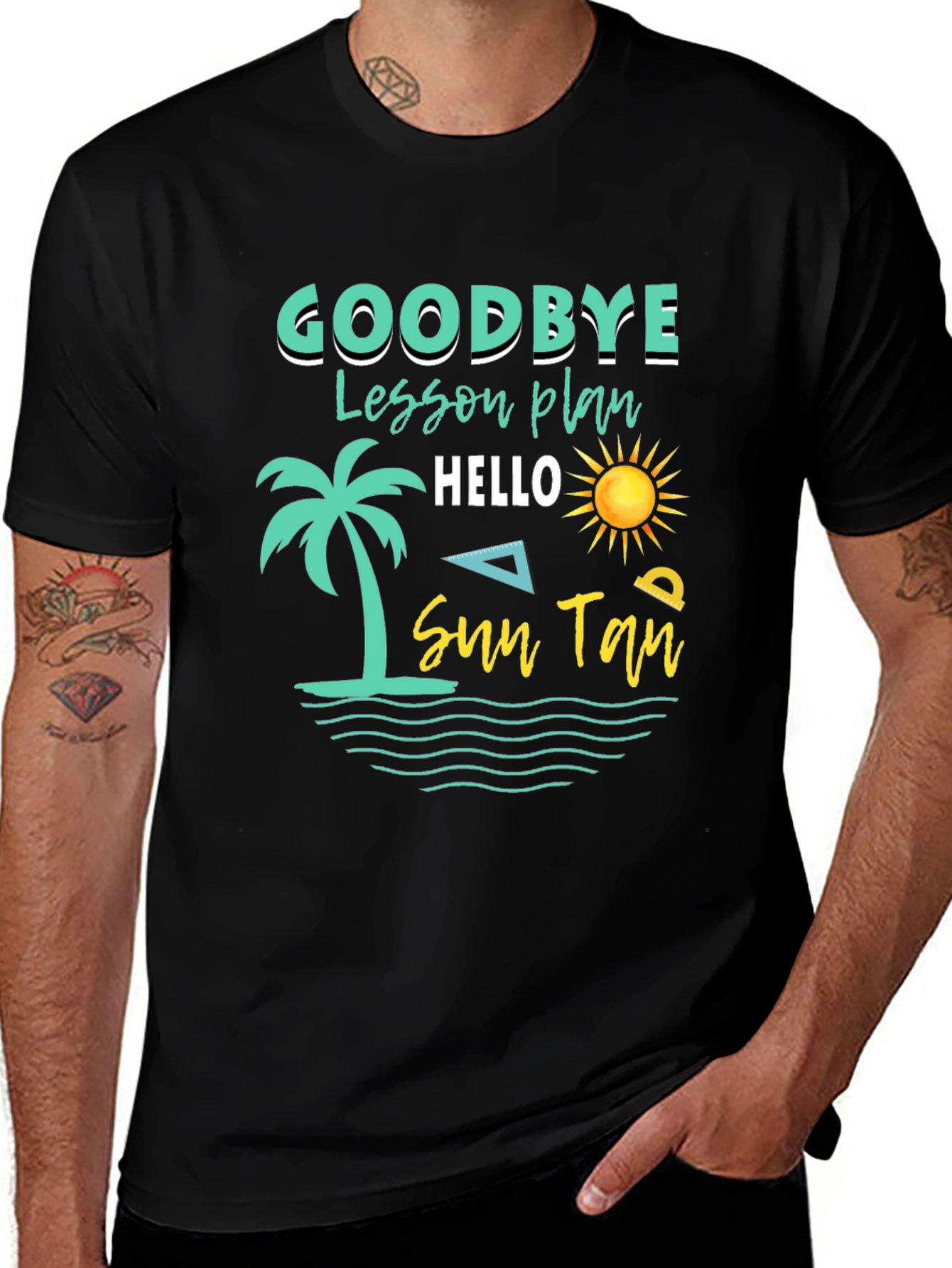 Goodbye Lesson Plan Hello Sun Tan T-Shirt