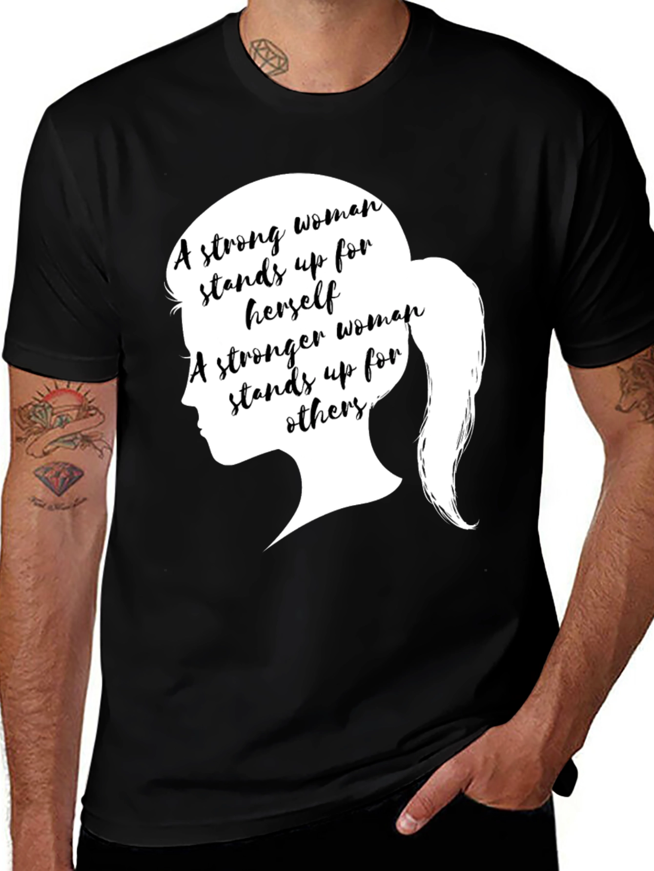 Variant 21 of Strong Woman Graphic Tee - Empowering Feminism Shirt