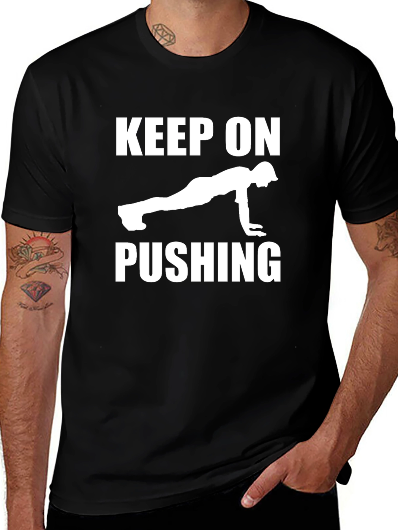 Variant 19 of Keep On Pushing Graphic T-Shirt