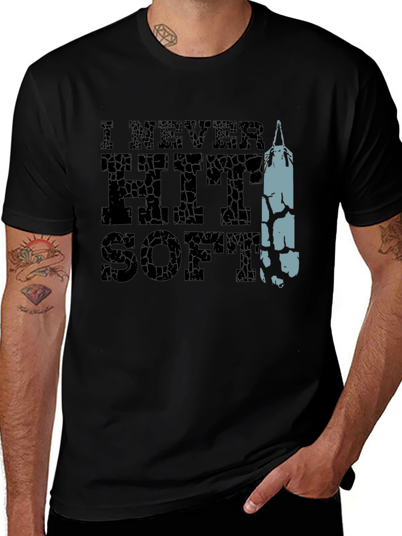 Variant 25 of I Never Hit Soft Punching Bag Graphic T-Shirt