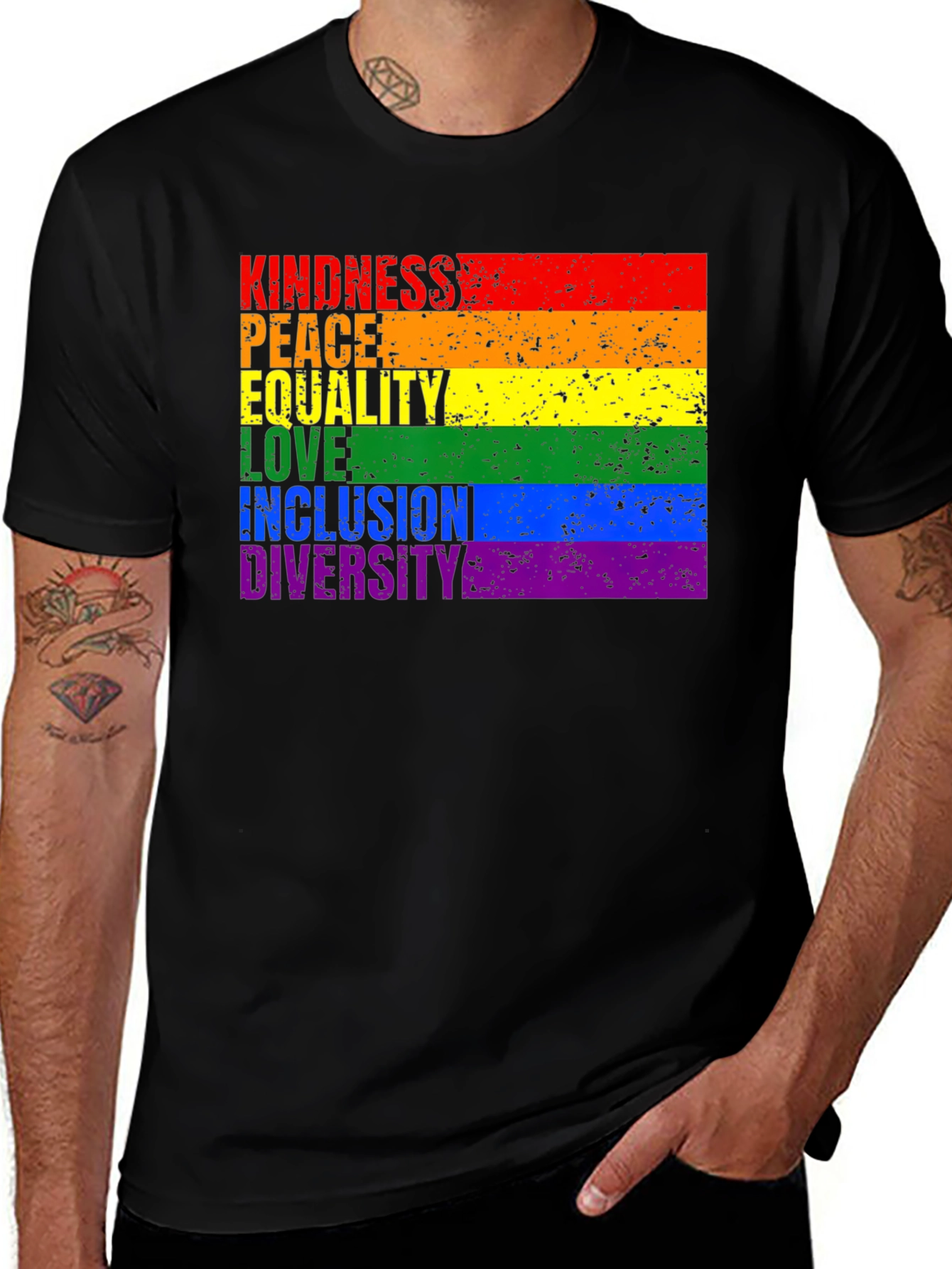 Variant 14 of Kindness Peace Love Inclusion Diversity Pride T-Shirt