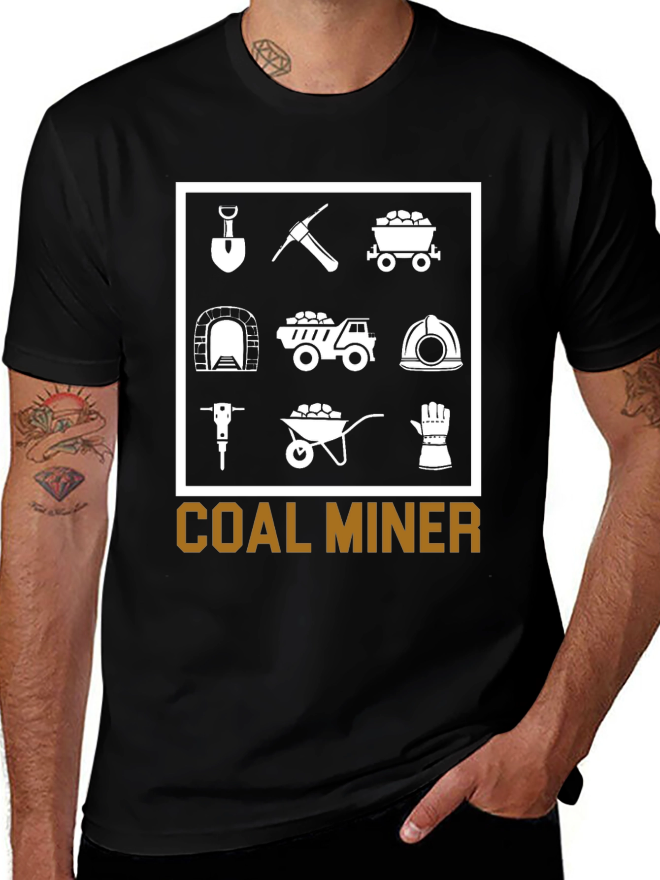 Variant 5 of Coal Miner Graphic T-Shirt
