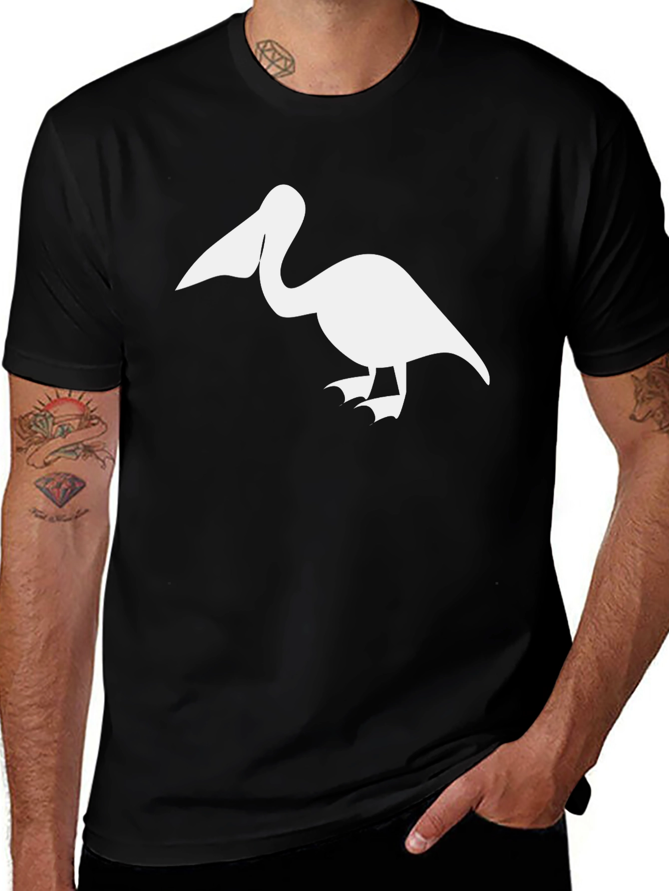 Variant 20 of Pelican Graphic T-Shirt - Black Cotton Tee
