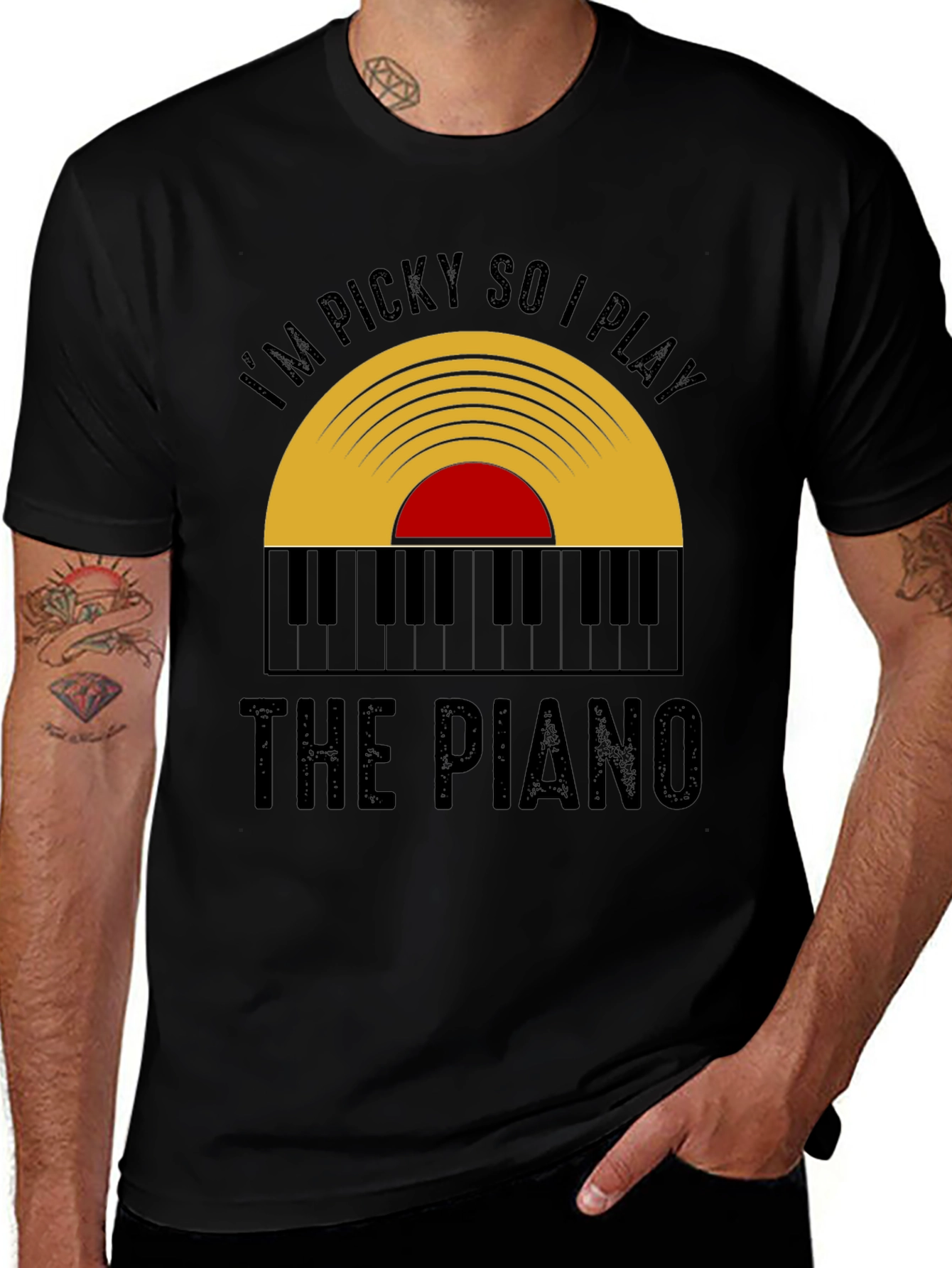 Variant 13 of Picky Piano Player Graphic Tee