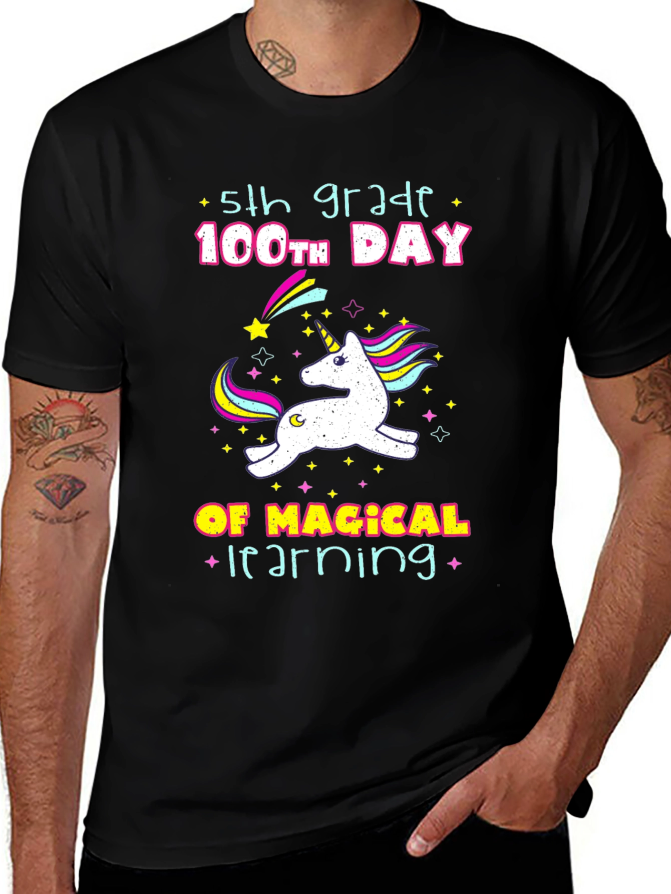 5th Grade 100th Day Unicorn T-Shirt