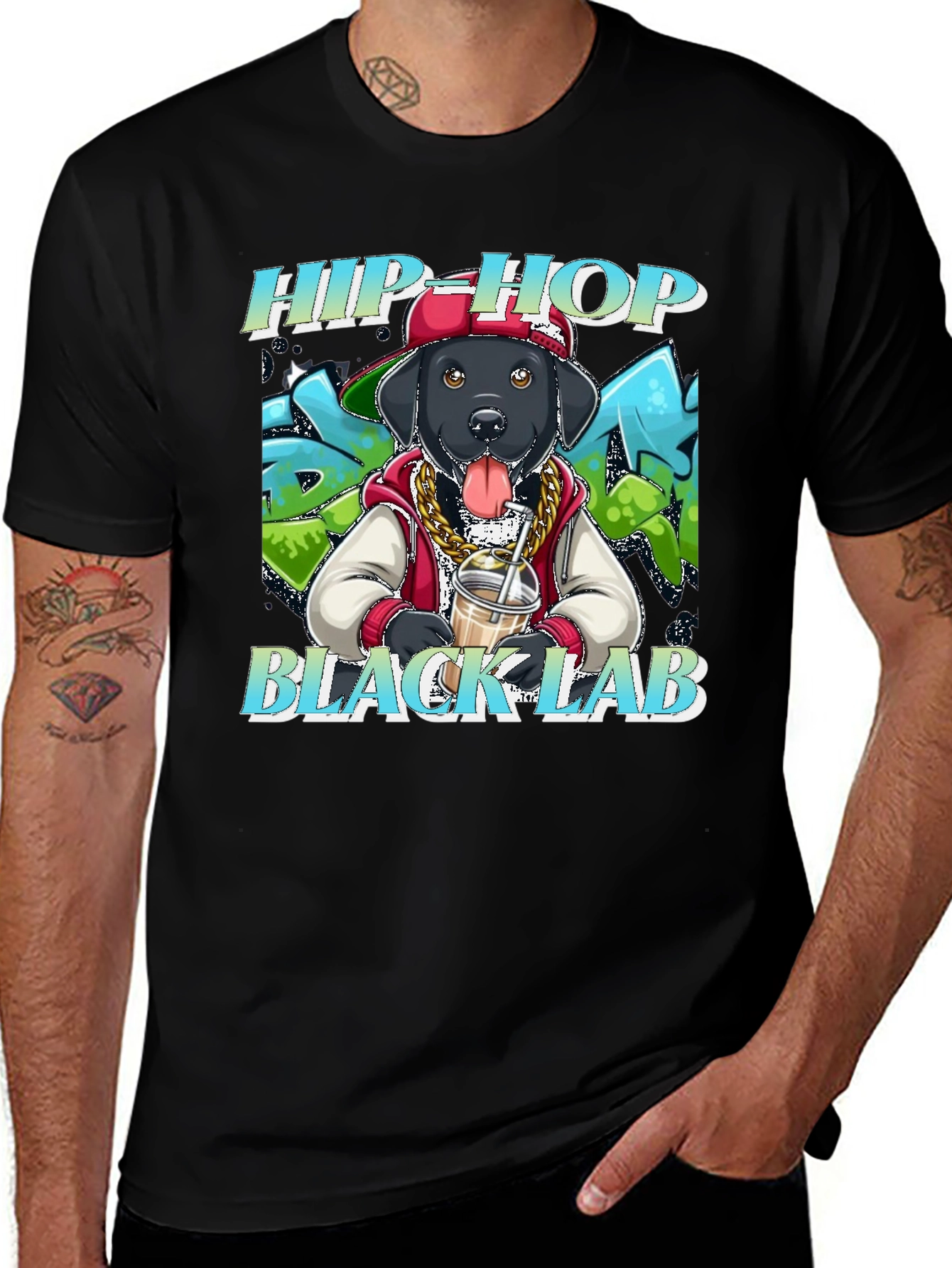 Variant 29 of Hip Hop Black Lab T-Shirt