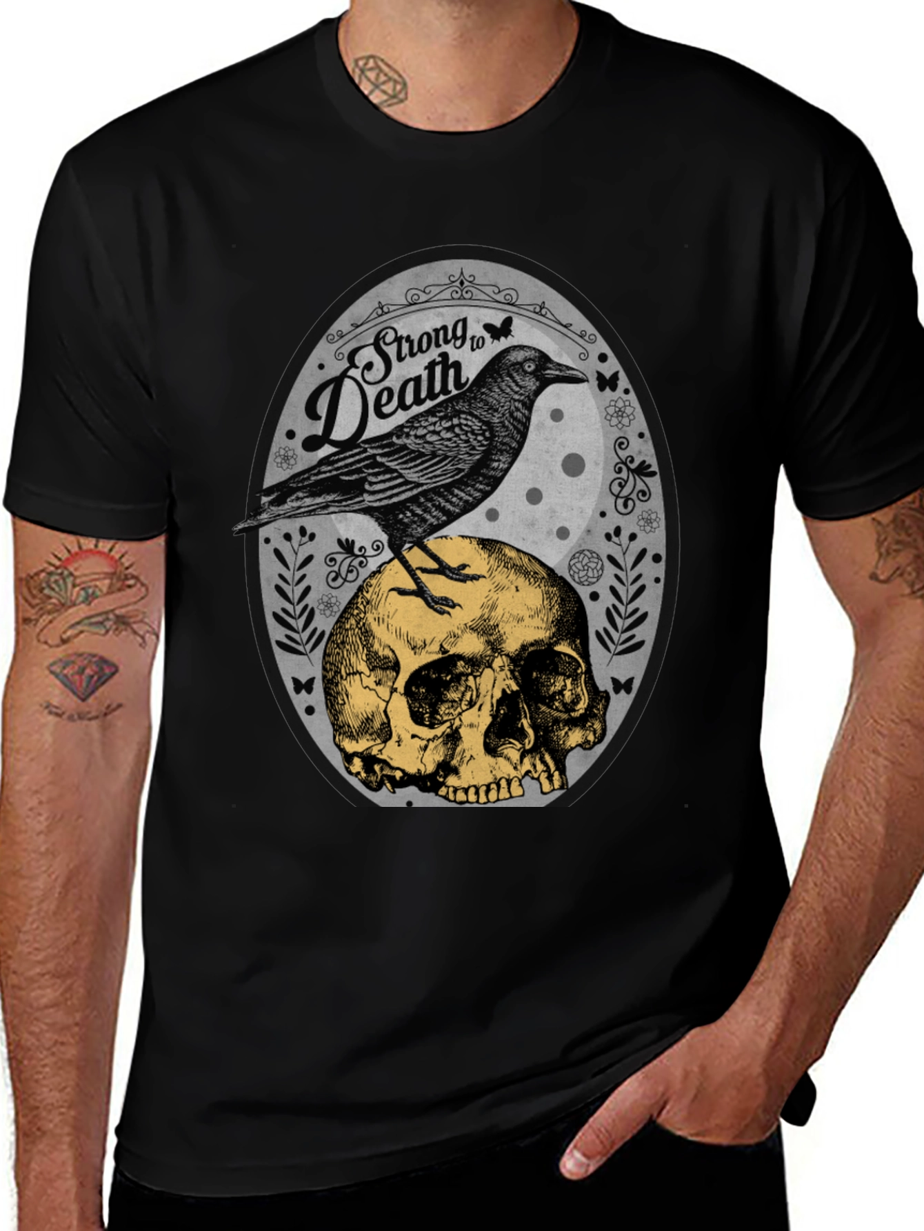 Variant 12 of Strong to Death Crow Skull T-Shirt