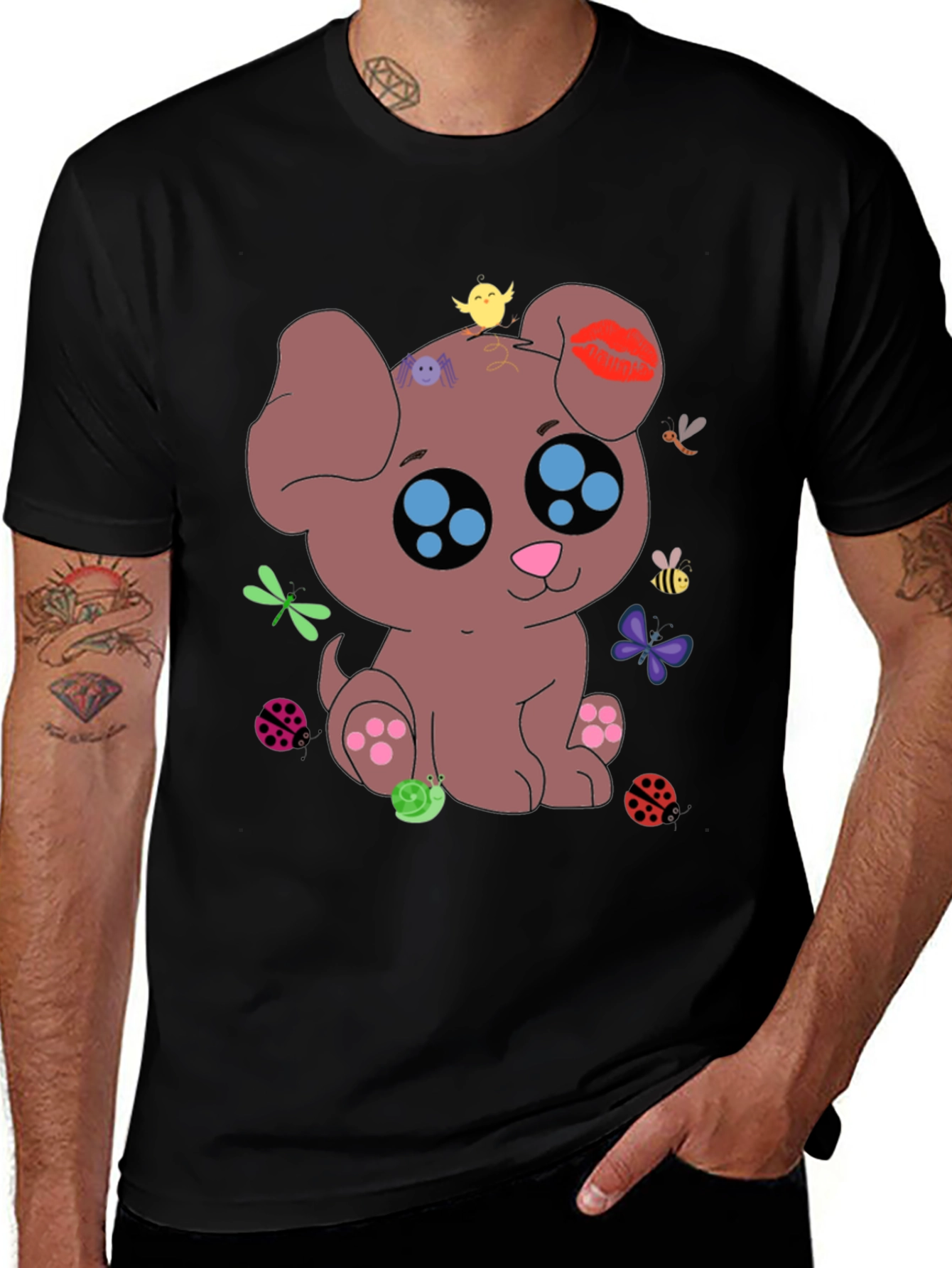 Variant 23 of Cute Cartoon Dog T-Shirt - Fun & Playful Design