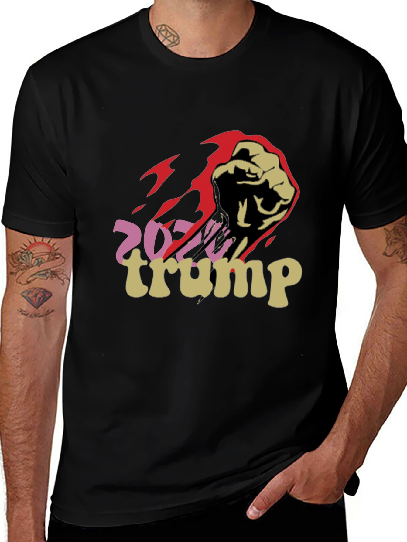 Variant 25 of Trump 2020 Fist T-Shirt Graphic Tee