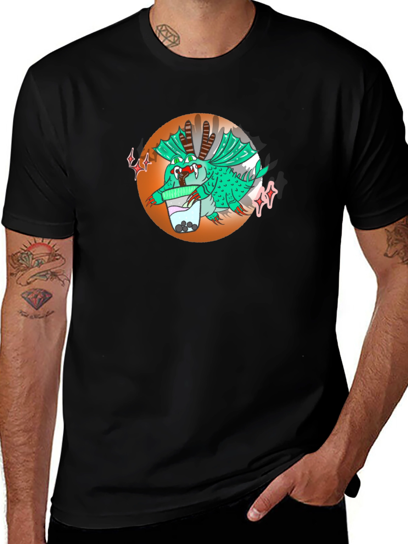 Variant 25 of Dragon Boba Tea Graphic Tee