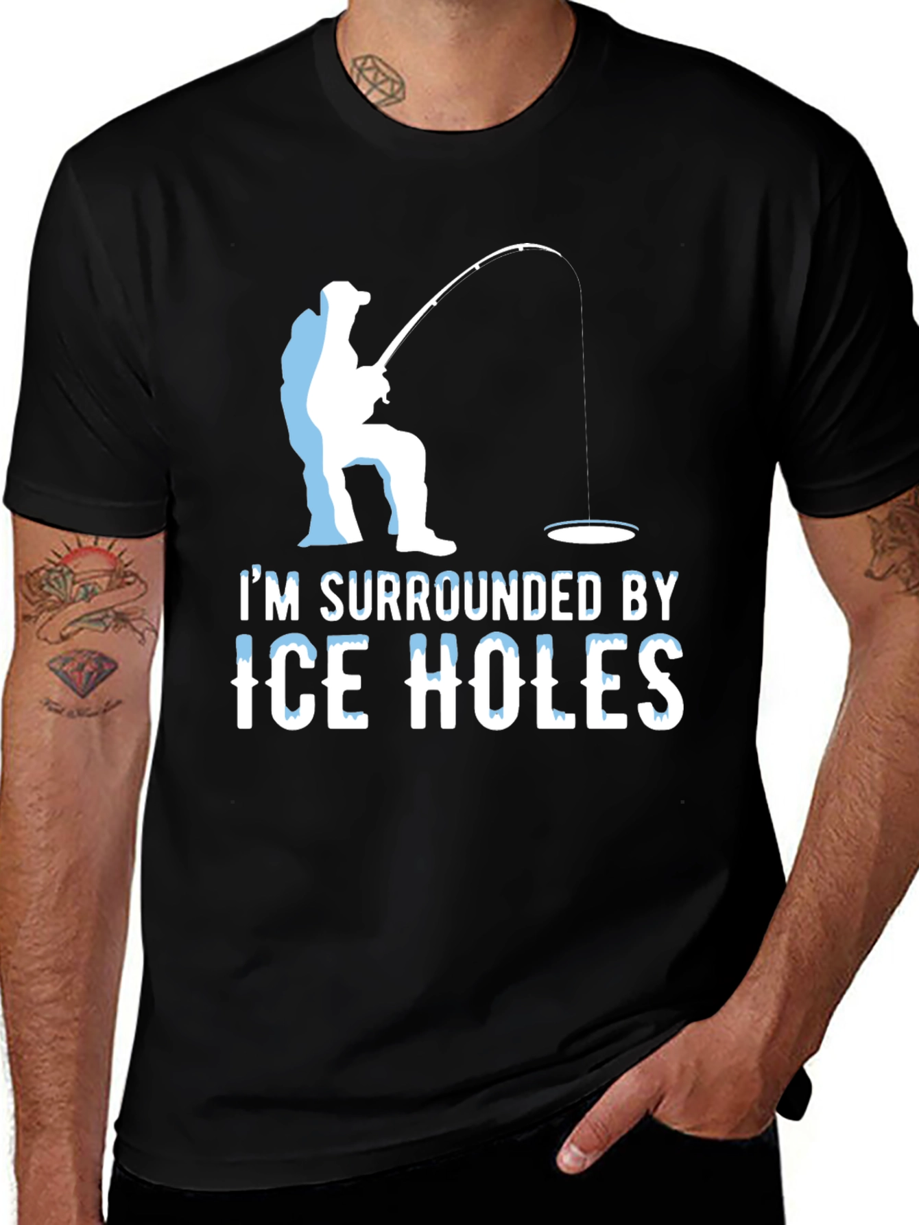 Variant 24 of Ice Fishing Humor T-Shirt