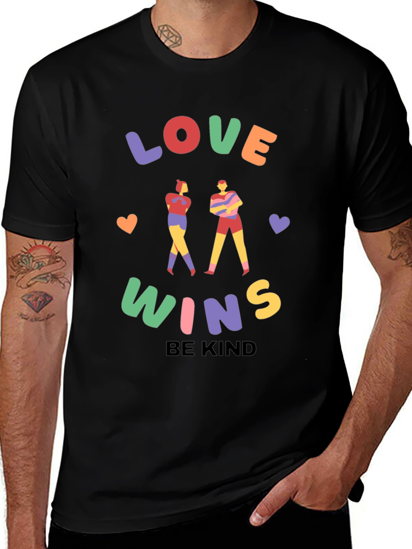 Variant 25 of Love Wins Graphic Tee - Be Kind