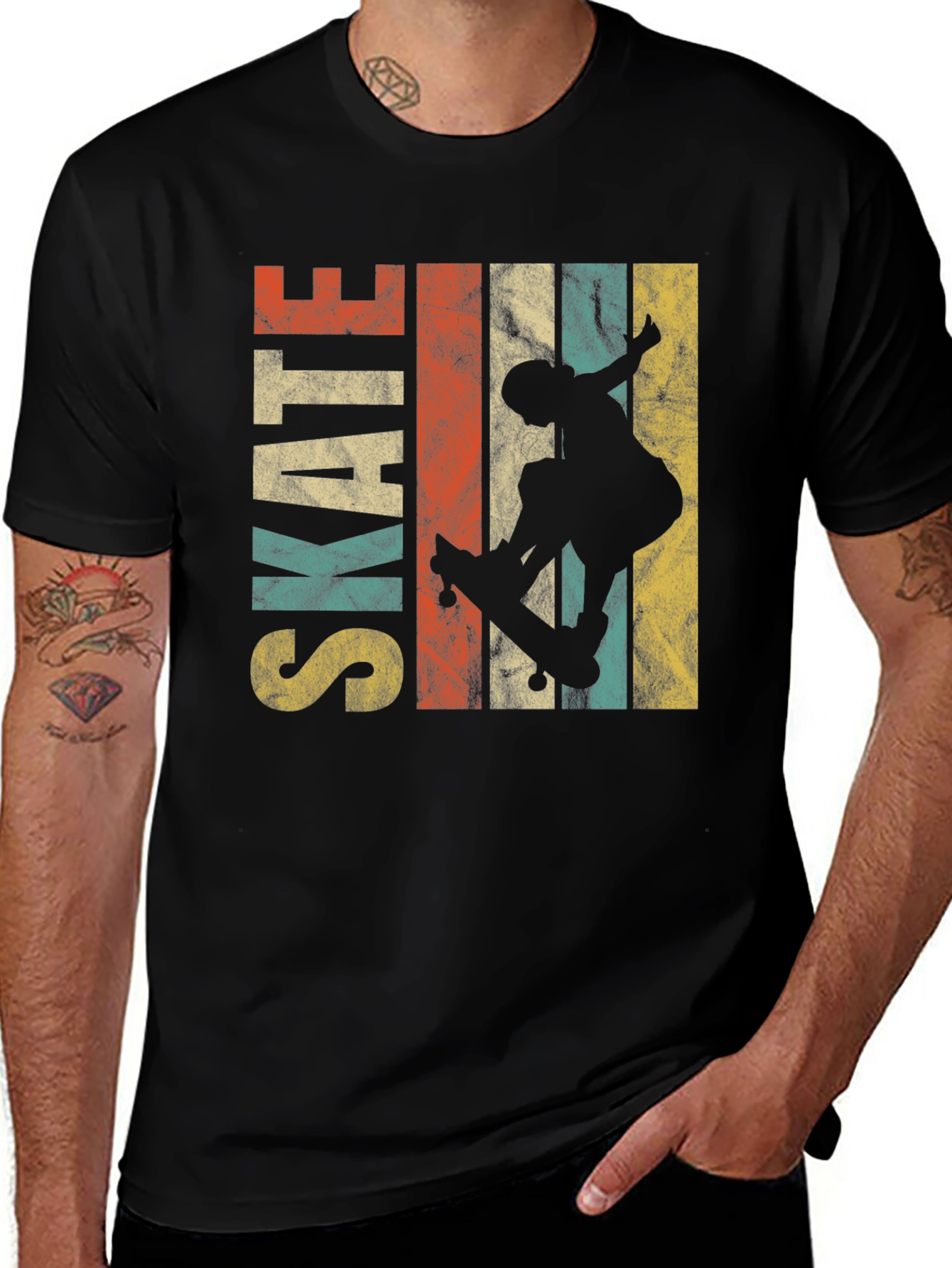 Variant 12 of Retro Skate T-Shirt - Vintage Skateboarder Tee