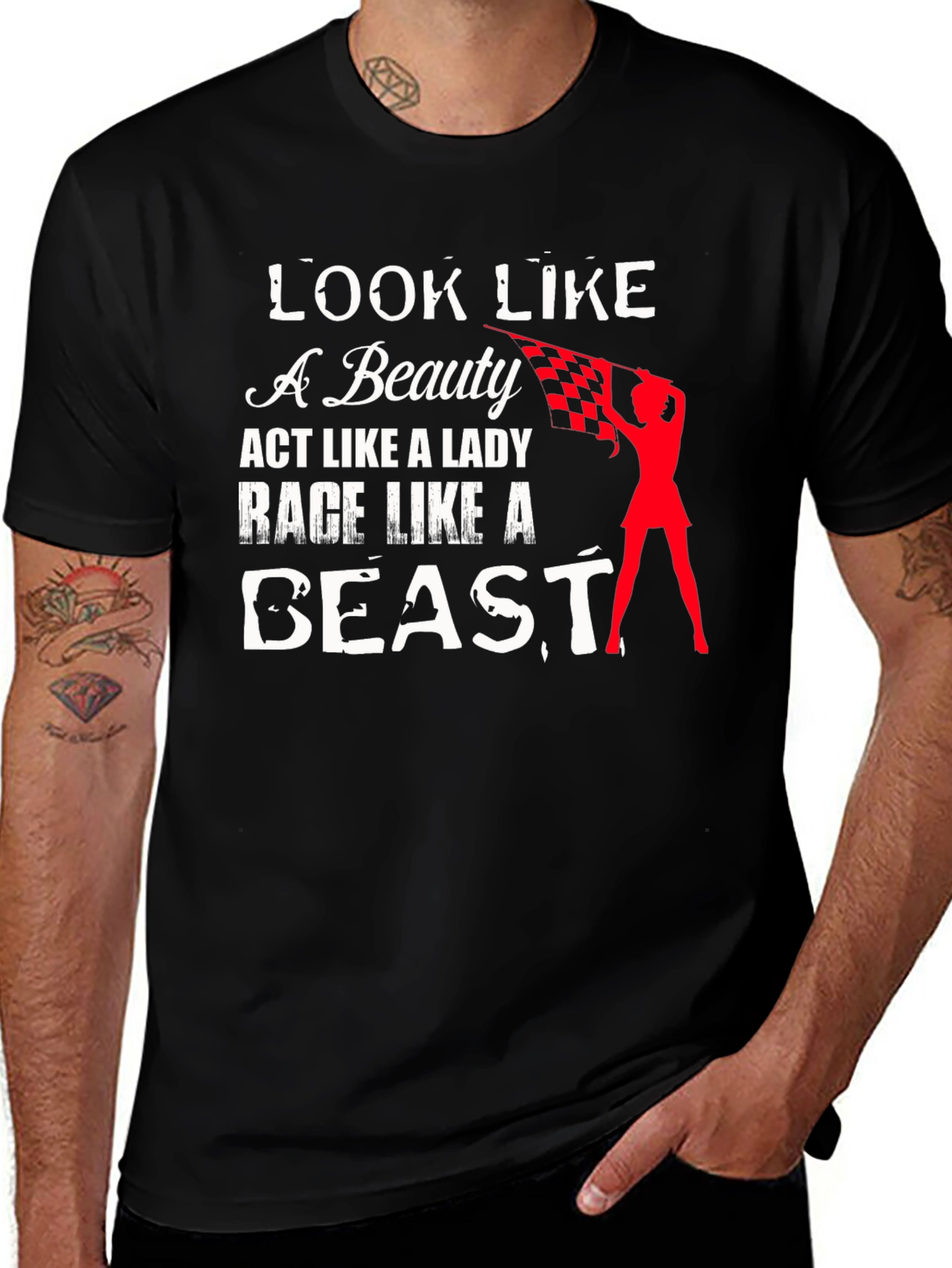 Variant 22 of Race Like A Beast T-Shirt - Motorsport Tee