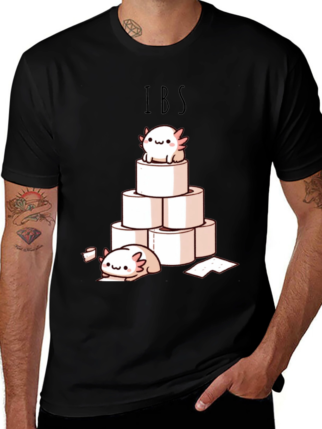 Variant 13 of IBS Axolotl Toilet Paper T-Shirt