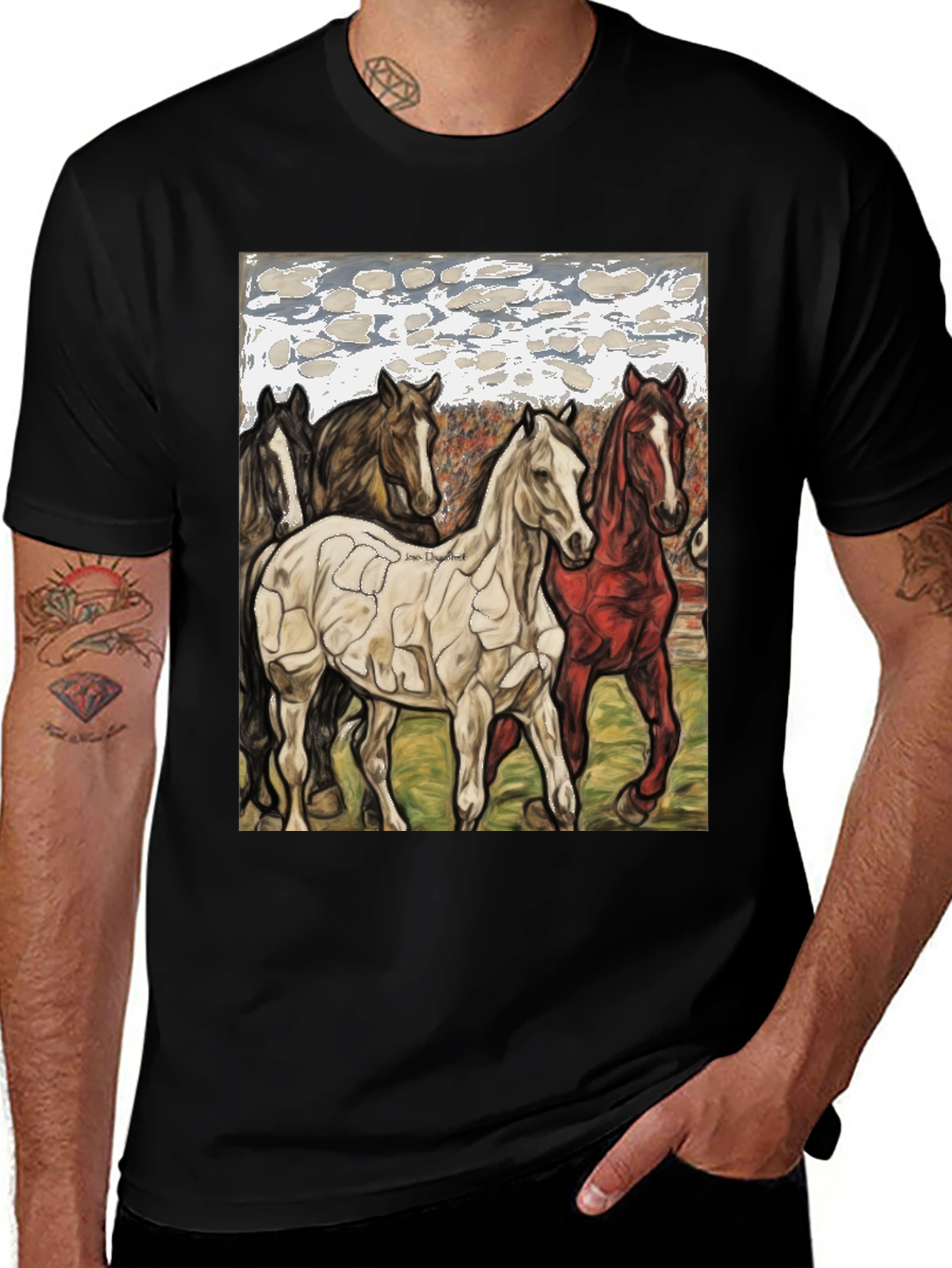 Variant 5 of Horse Art Tee - Unique Graphic Print T-Shirt