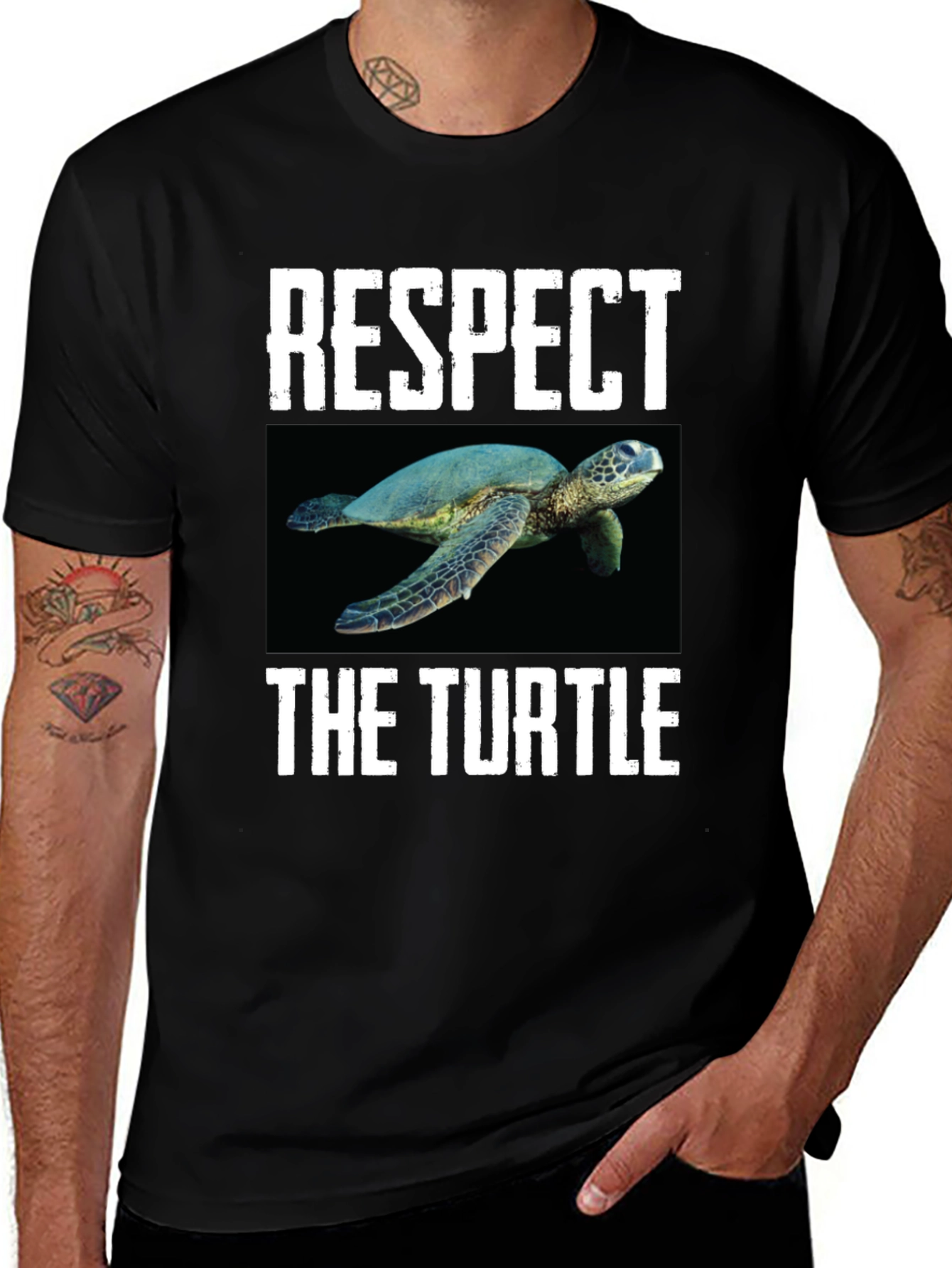 Variant 14 of Respect the Turtle Graphic Tee